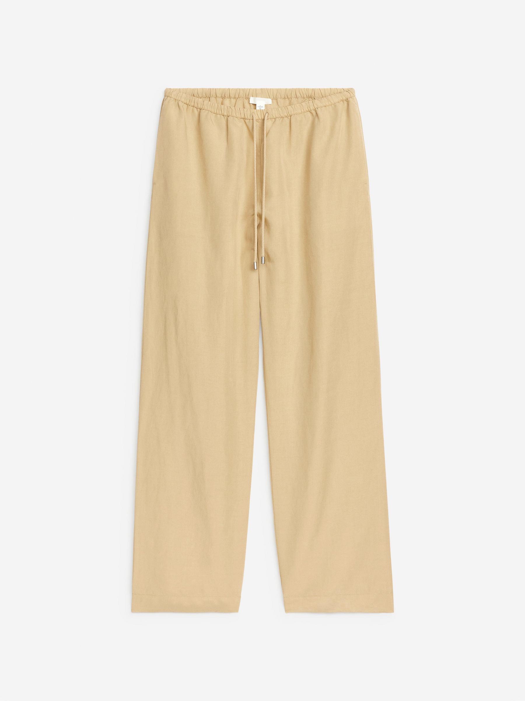 Pantalones de lino y lyocell-Amarillo-7727