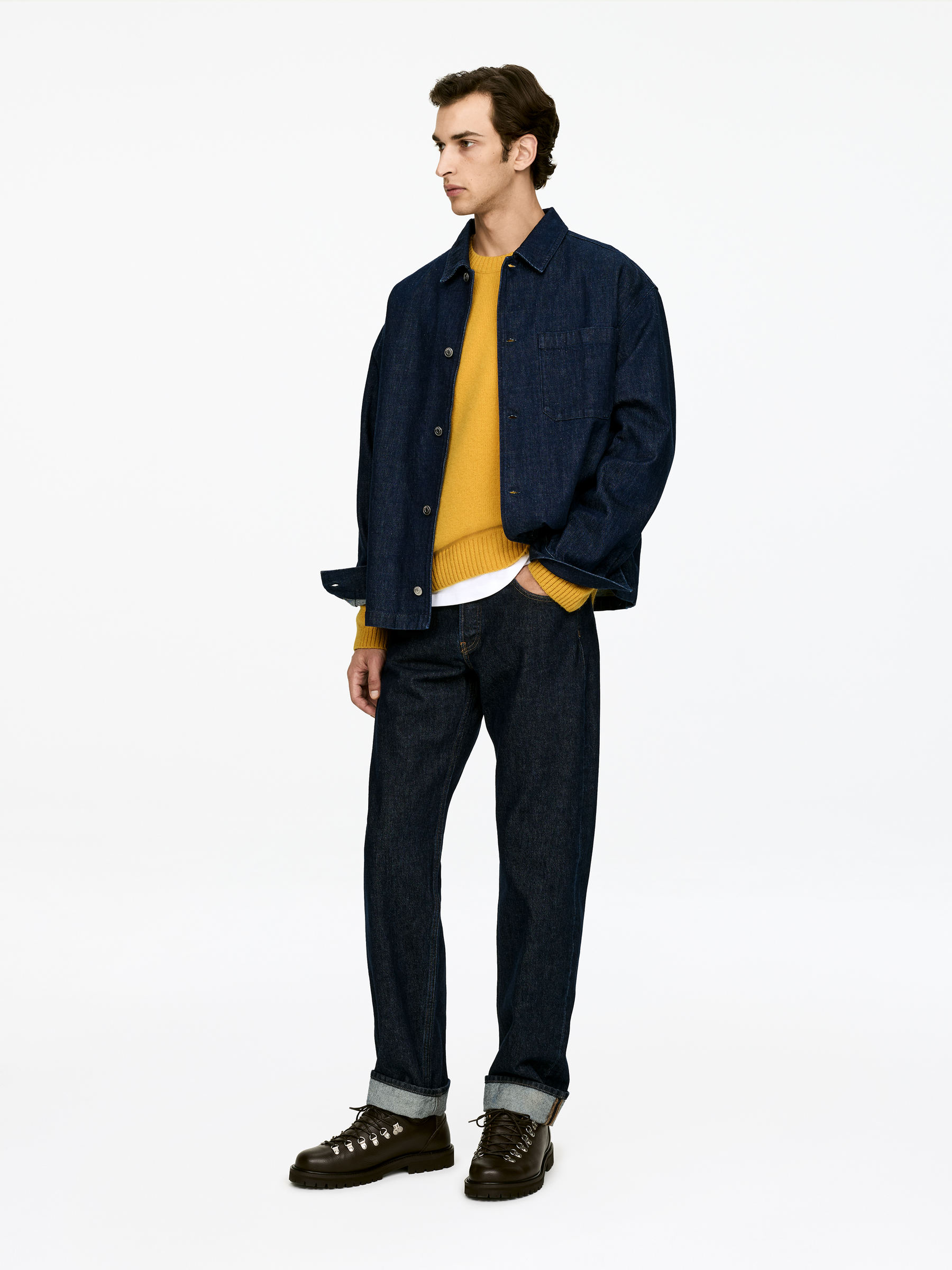 Pull en laine à col rond - Jaune - Regular fit - Homme - StillMedia/Lookbook - 5