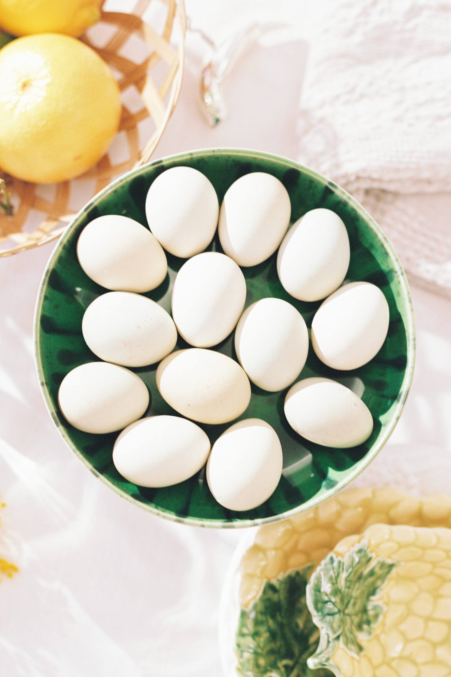 Ανυψωμένο μπολ σερβιρίσματος 22 cm - Πράσινο/Λευκό - 4