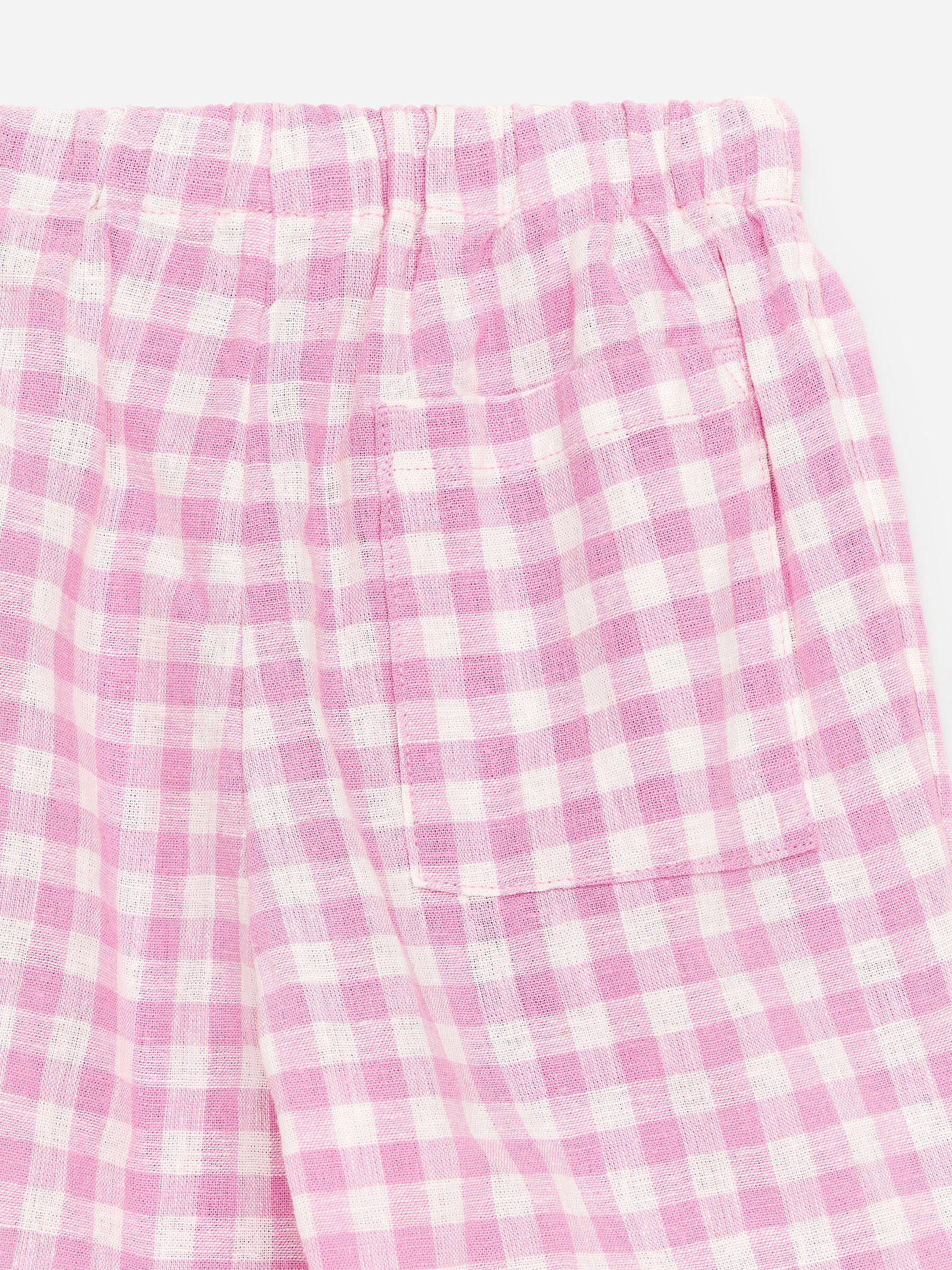 Linen-Cotton Trousers - Pink/White - Loose fit - Children - StillMedia/DescriptiveDetail - 3