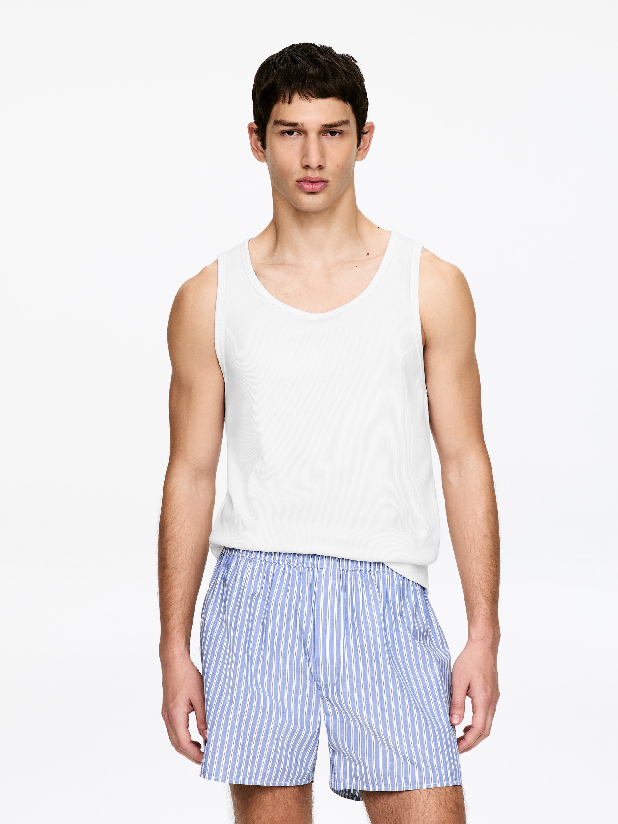 Ribbed Tank Top Set of 2 - White - Regular fit - Men - StillMedia/Lookbook - 9