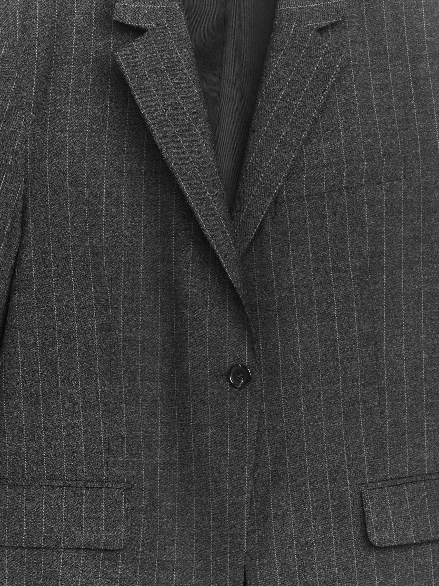 Blazer oversize en mezcla de lana - Gris oscuro - Corte holgado - Women - StillMedia/DescriptiveDetail - 1