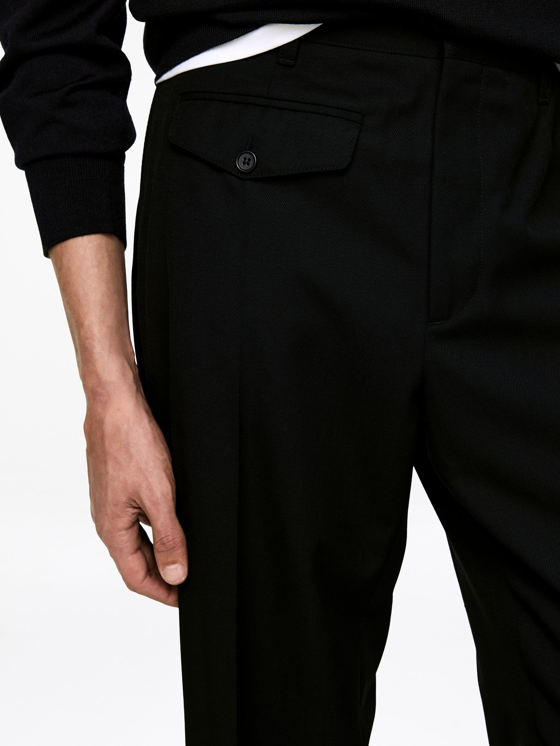 Wool-Blend Trousers - Black - Loose fit - Men - StillMedia/Lookbook - 6