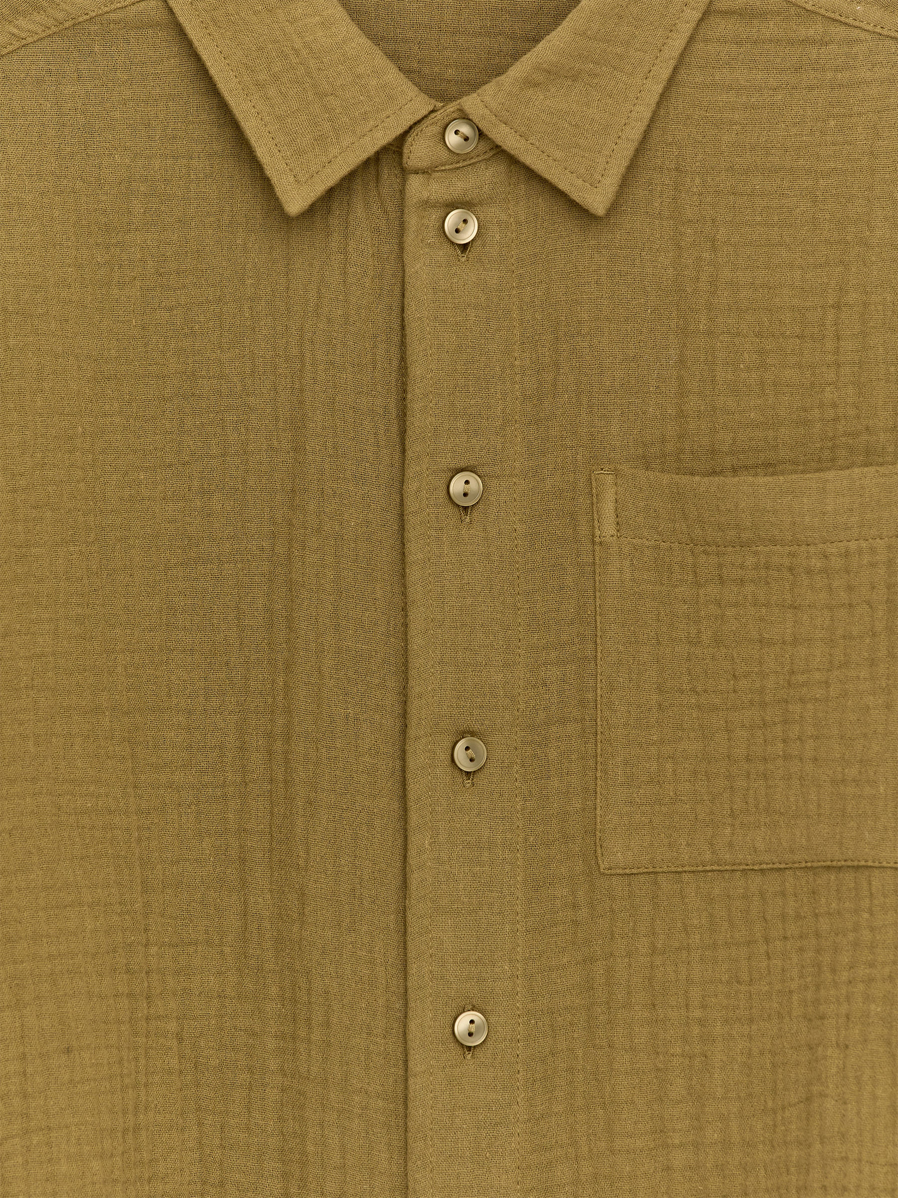 Relaxed Muslin Shirt - Khaki Green - Relaxed fit - Children - StillMedia/DescriptiveDetail - 3