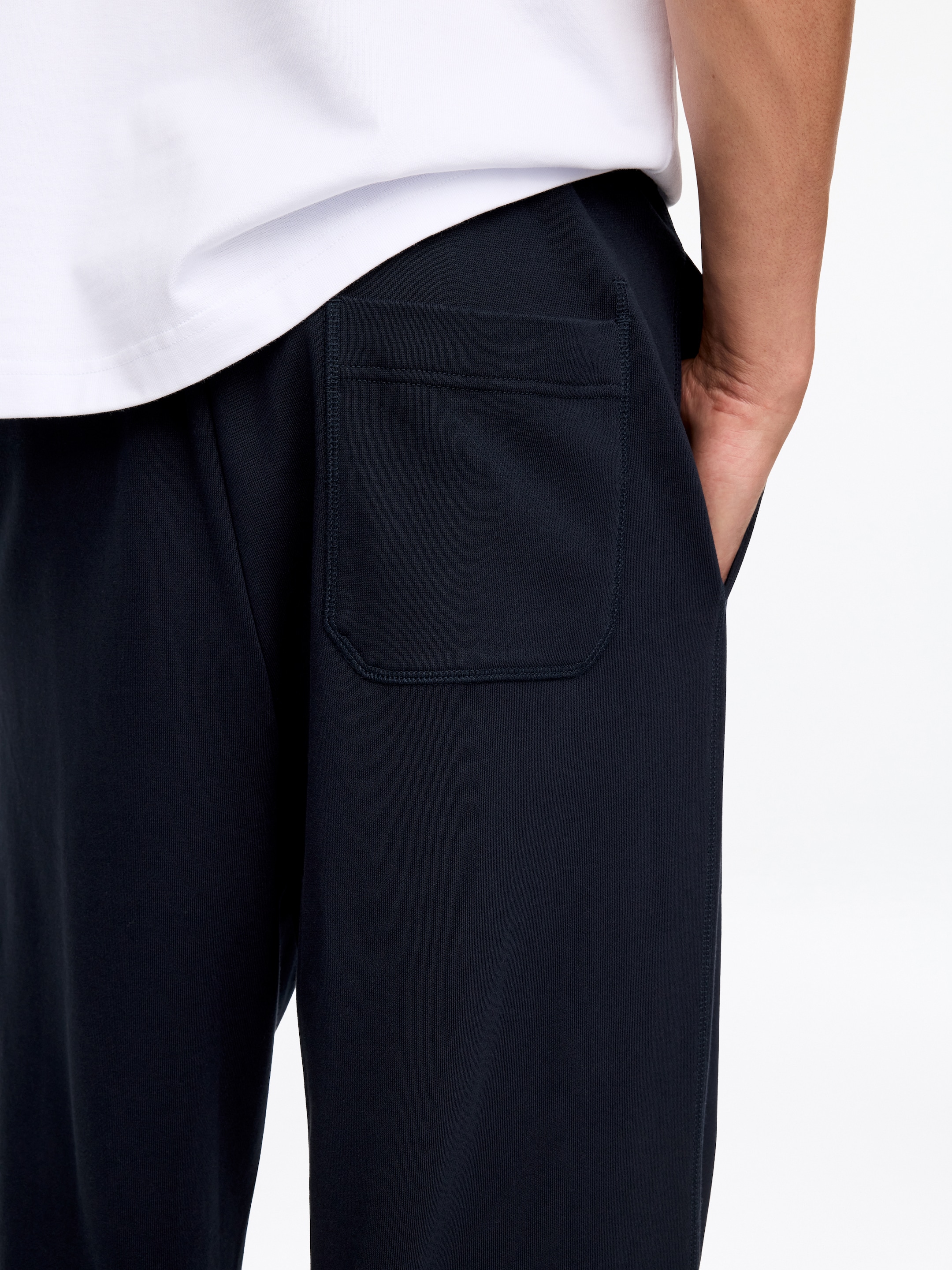 Pantaloni per il tempo libero in jersey - Blu navy scuro - Relaxed fit - men - StillMedia/Lookbook - 4