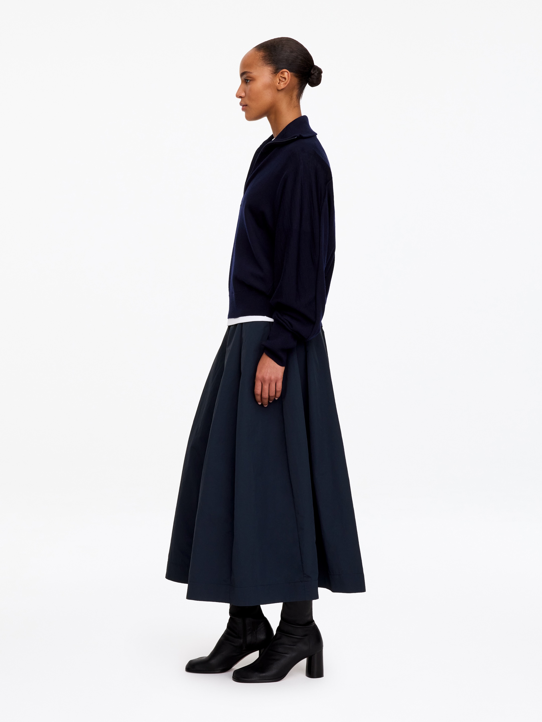 Nylon Panel Skirt - Dark Blue - Regular fit - women - StillMedia/Lookbook - 5
