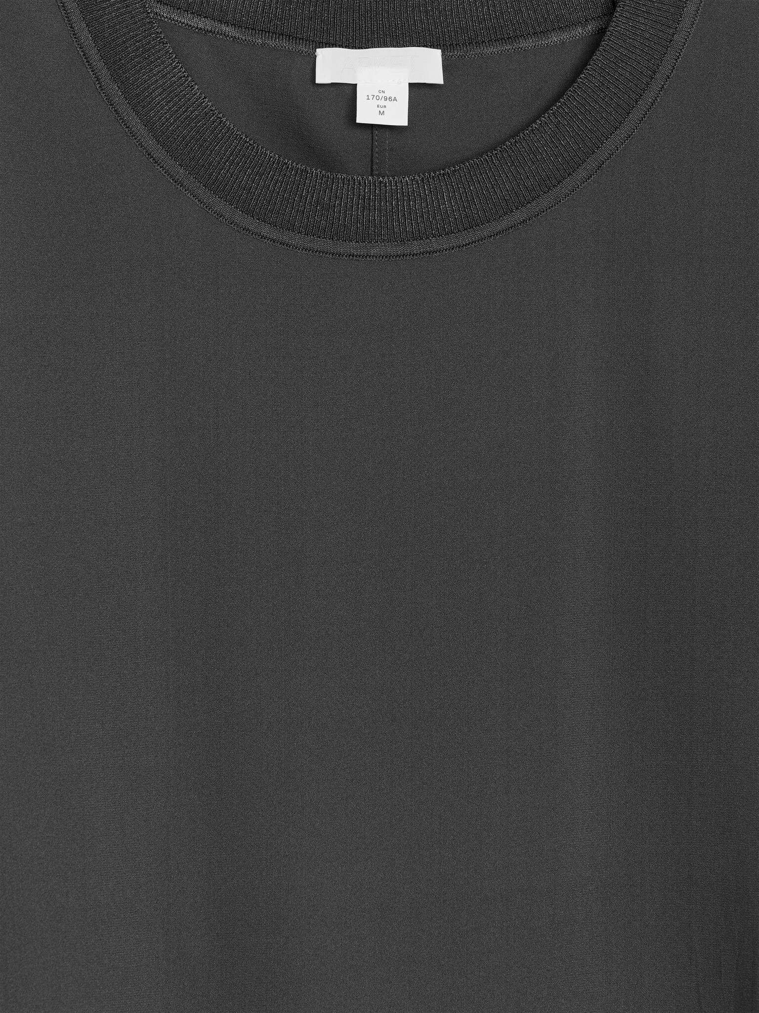 Μεταξωτό T-Shirt από Κρεπ - Dark Grey/Σκούρο Μπλε - 2