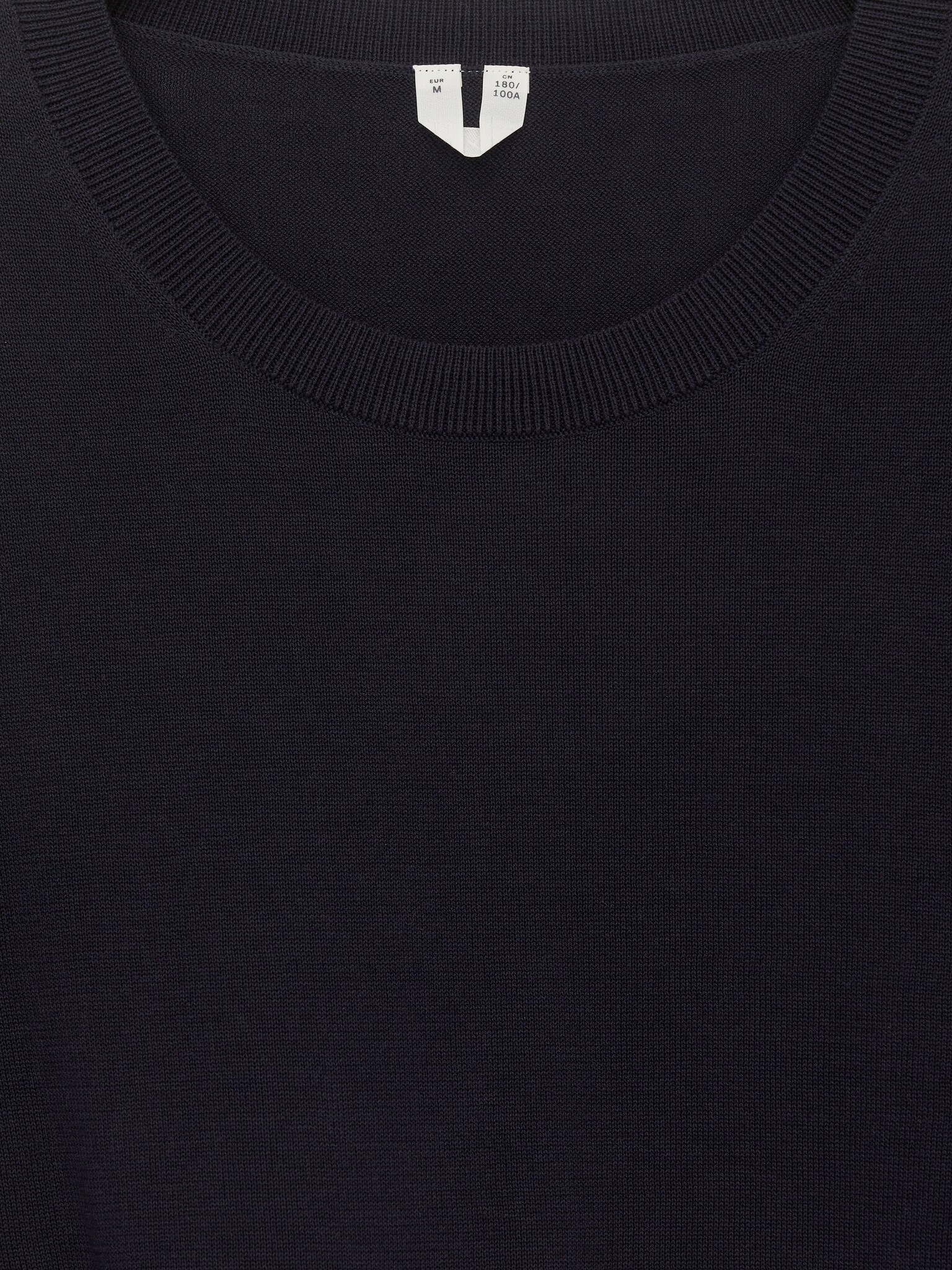 T-shirt en coton en maille fine - Bleu foncé/Vert kaki - 2