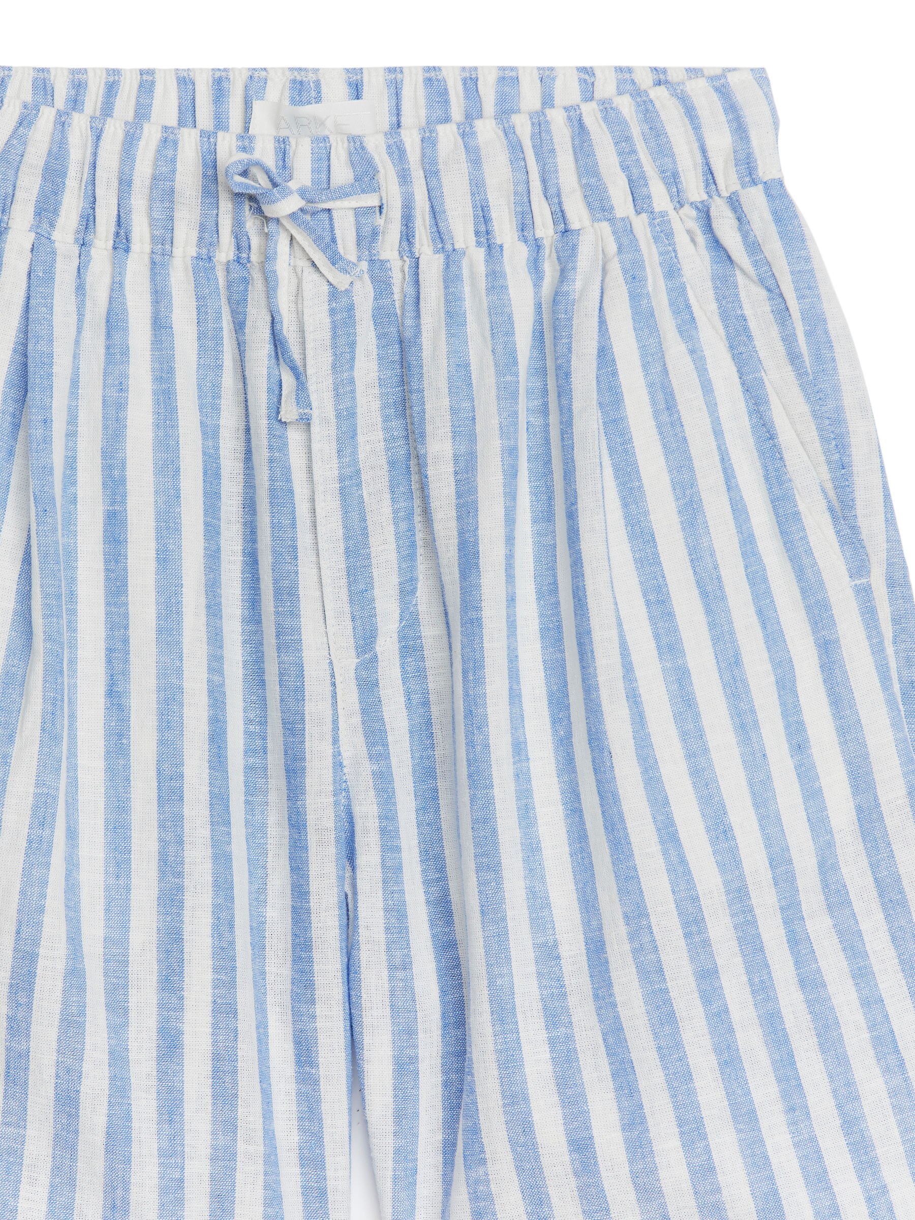 Cotton-Linen Shorts - Blue/White - Regular fit - Children - StillMedia/DescriptiveDetail - 3
