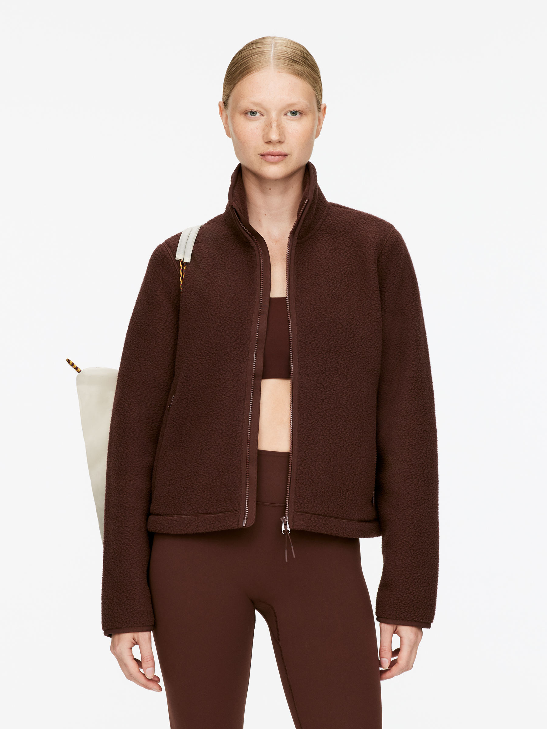 Fleece Jacket-#4B3939-16581