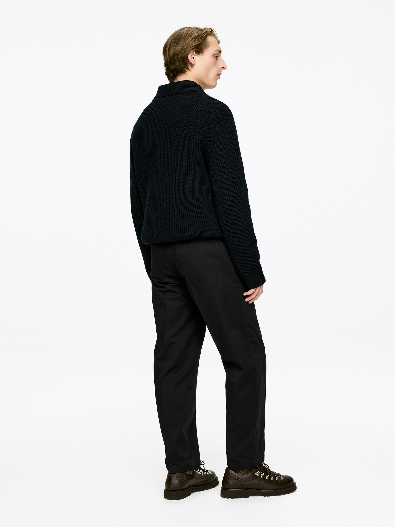 Pantalon ample en coton - Noir - 6
