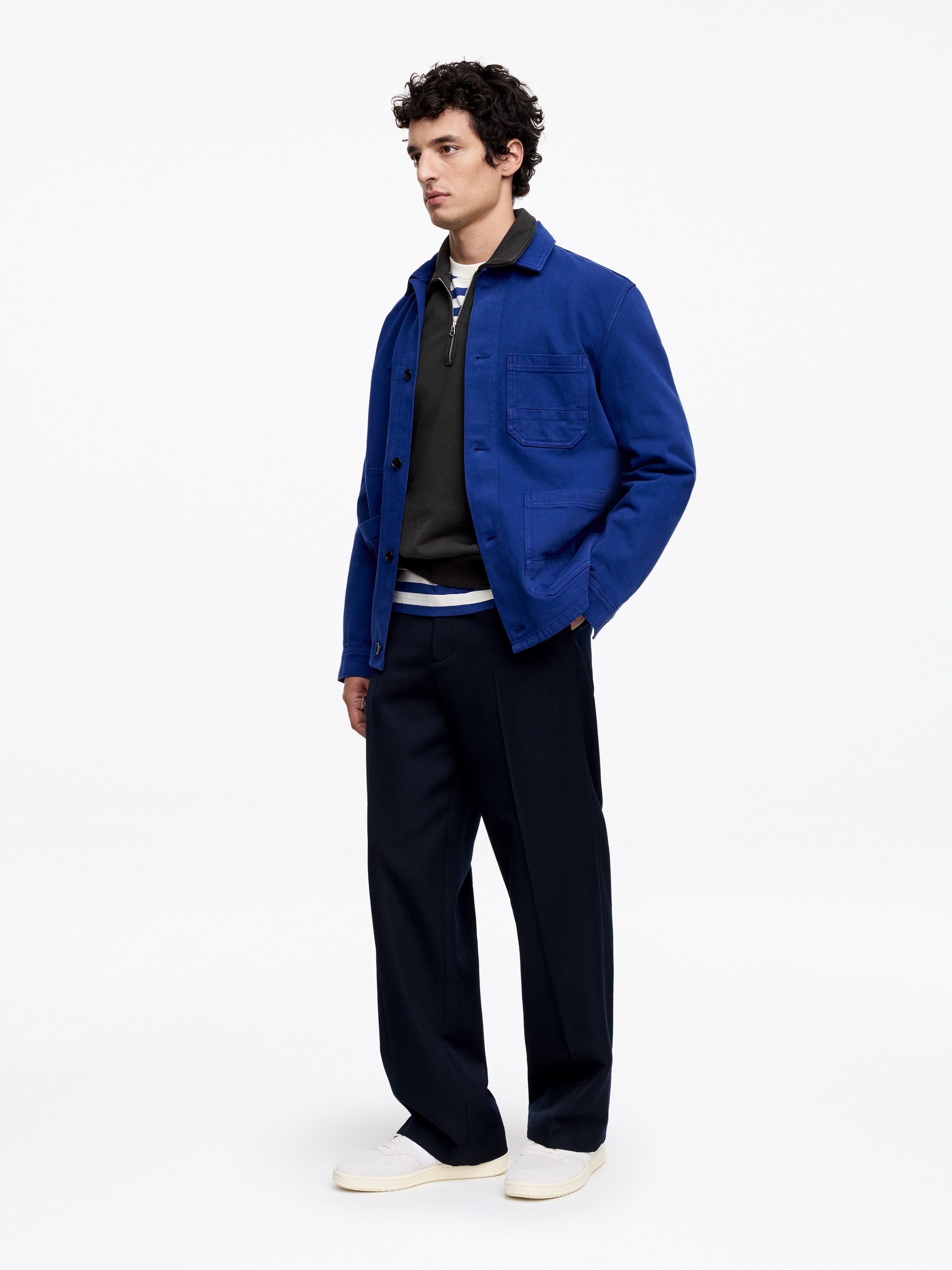 Polo shirt med half zip - Mörkblå - Regular fit - Men - StillMedia/Lookbook - 6