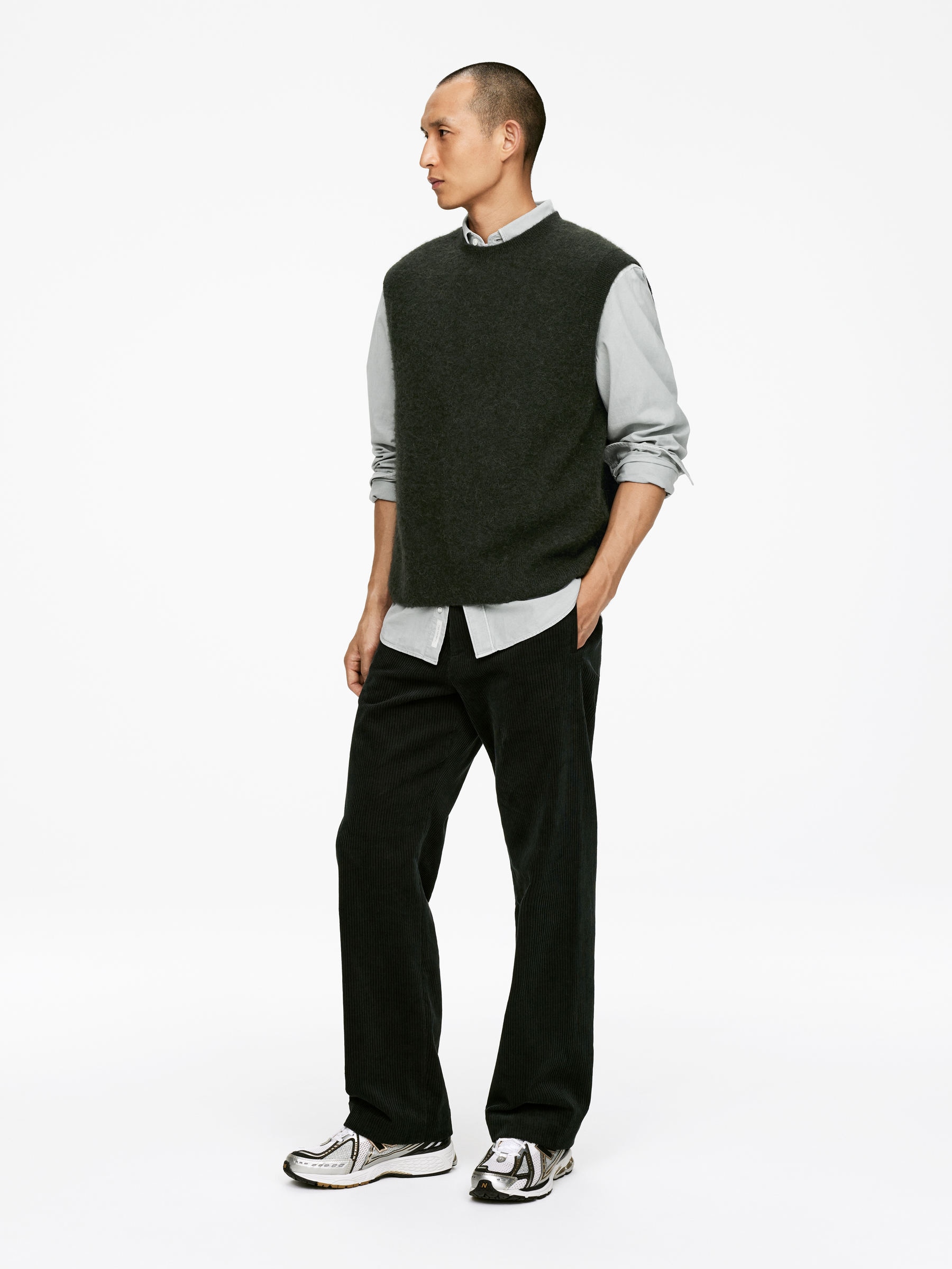 Gilet en mélange de laine et d'alpaga - Vert foncé - Regular fit - Homme - StillMedia/Lookbook - 5