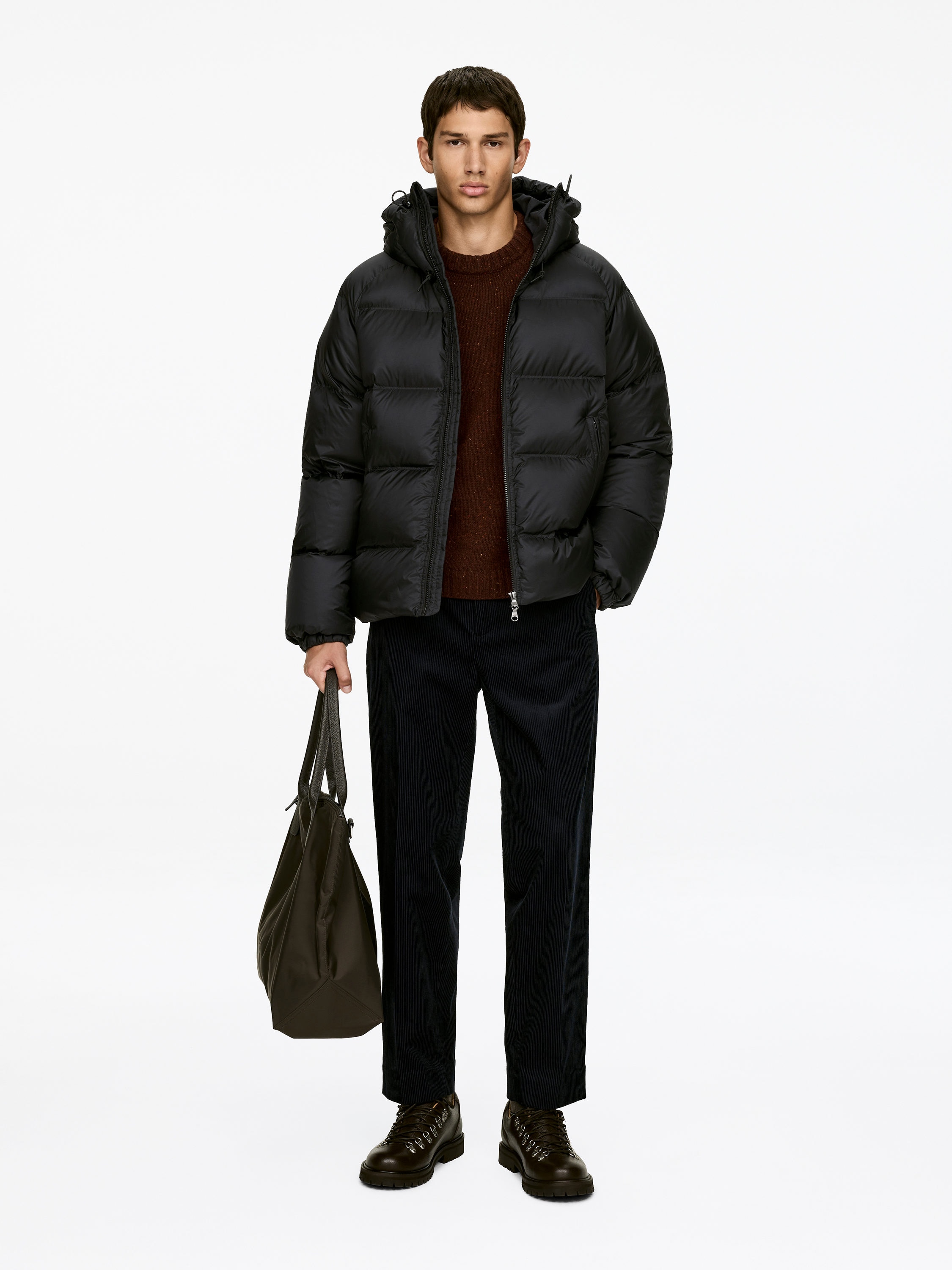 Upcycled Down Sporty Jacket-#303033-17041