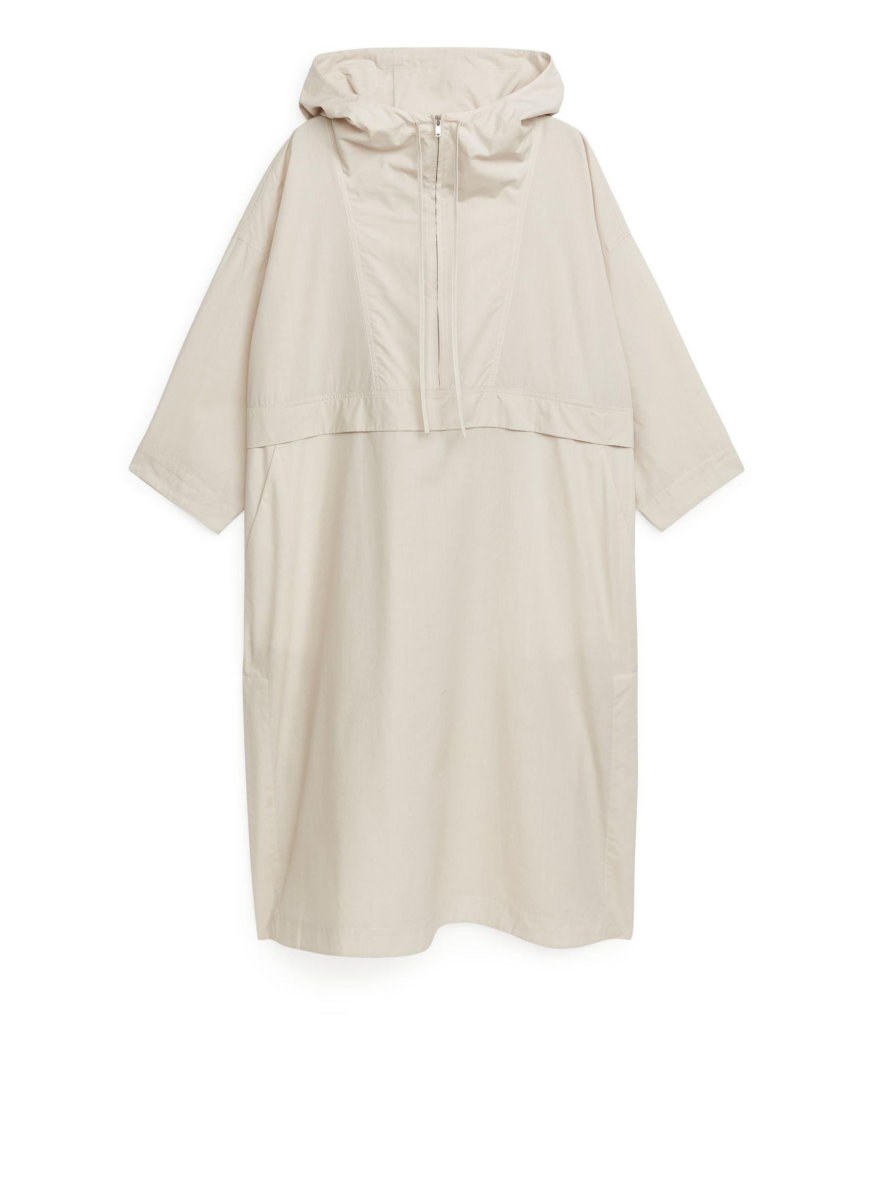 Popeline-Kapuzenkleid - Helles Taupe - Damen - StillMedia/DescriptiveStillLife - 1