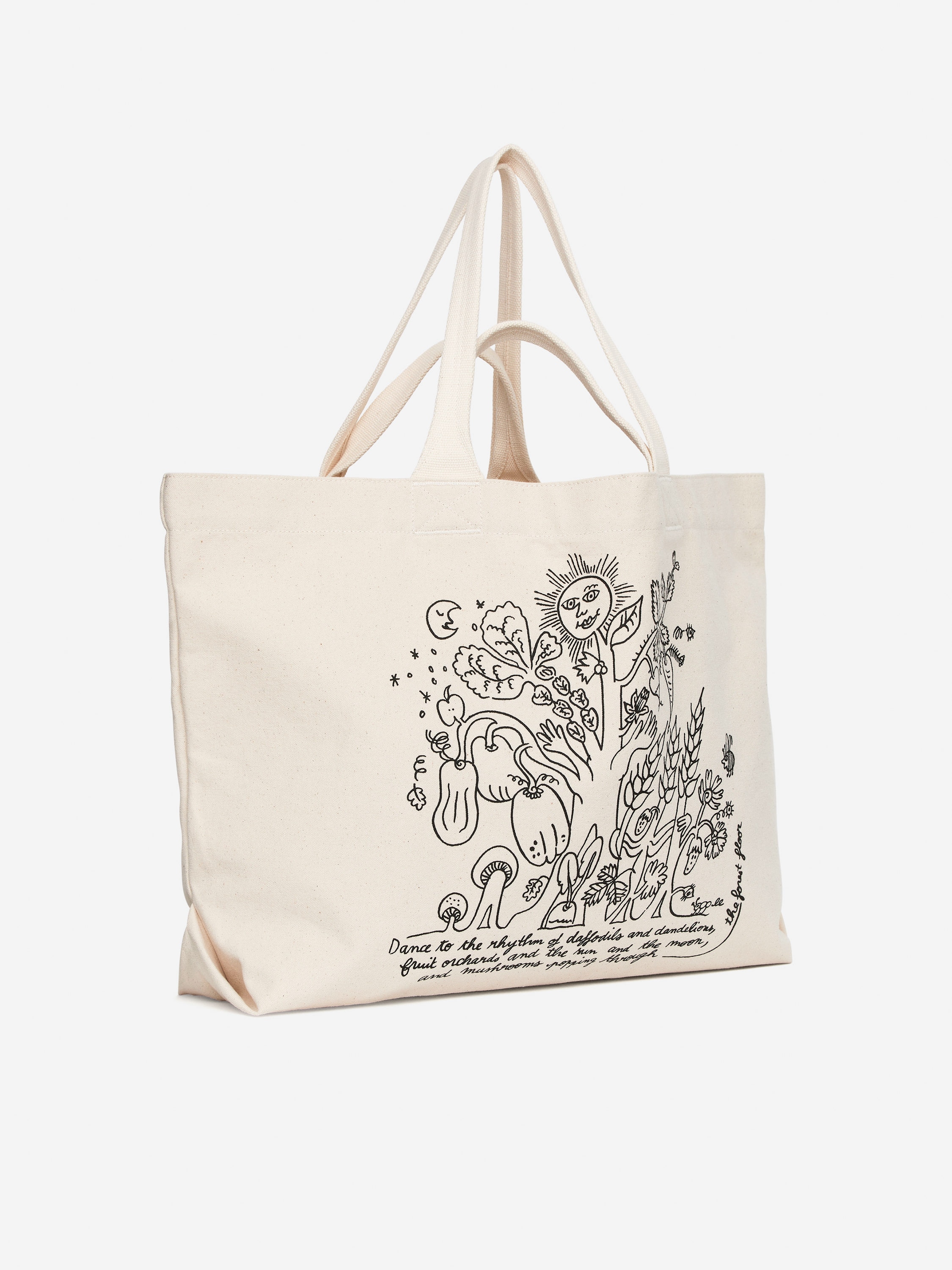 ARKET CAFÉ Canvas Tote - Off White/Black - Café - StillMedia/DescriptiveStillLife - 2