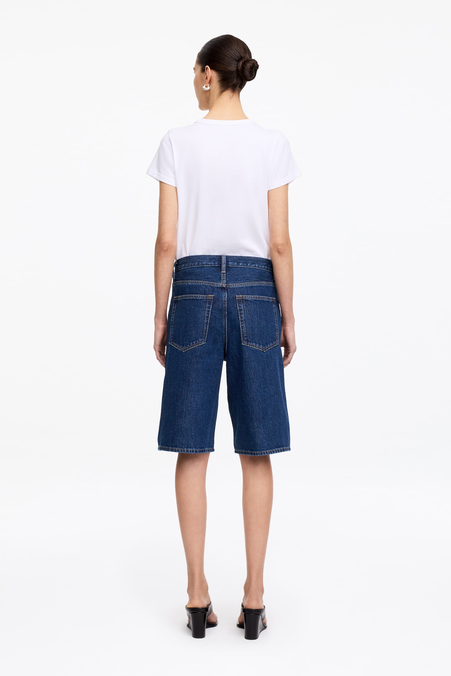 Lange Jeansshorts - Dunkelblau - 5