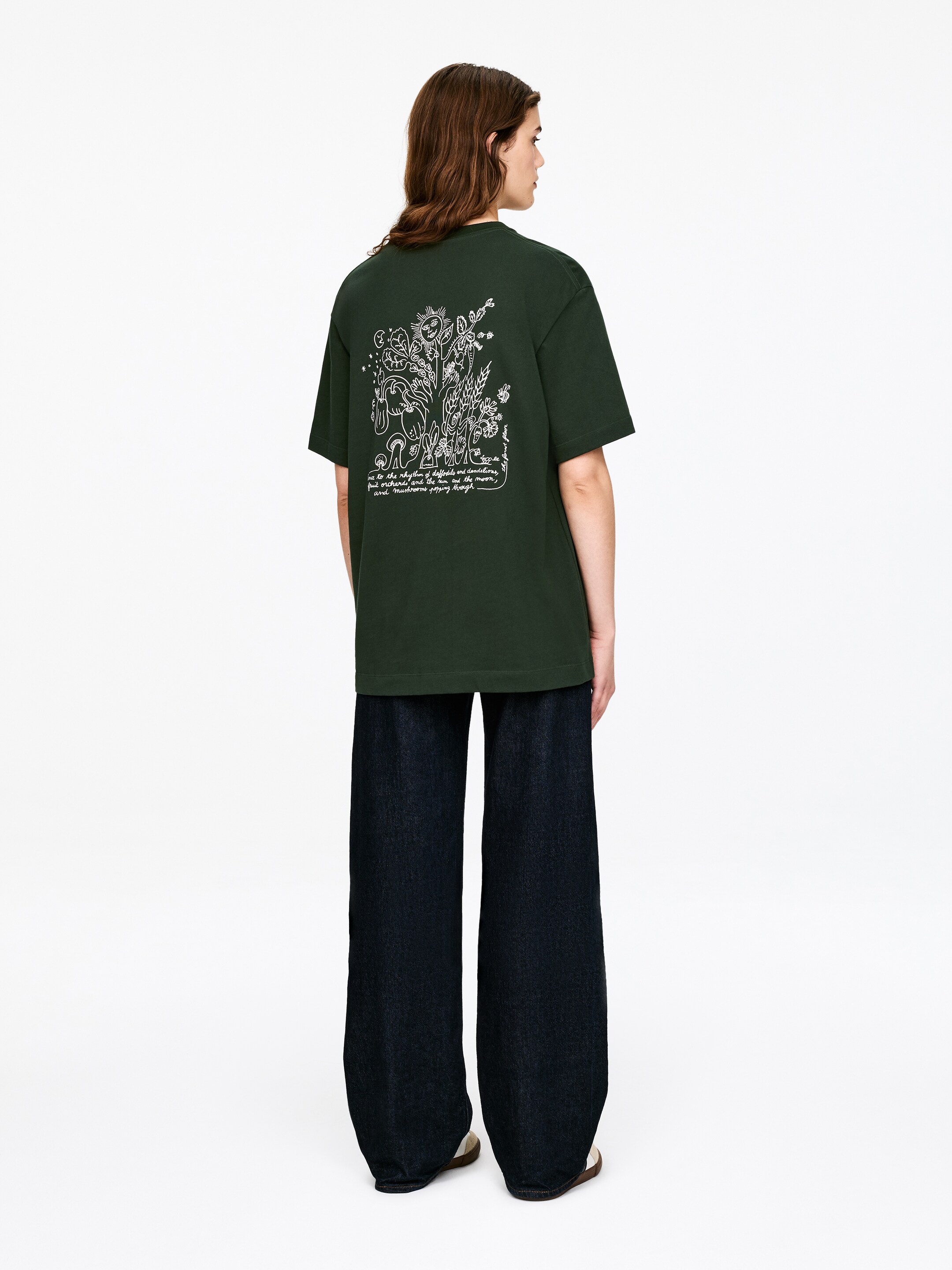 Vezi imaginea mai mare: ARKET CAFÉ Tricou imprimat - Verde închis/Alb - BĂRBAŢI | H&M RO 4