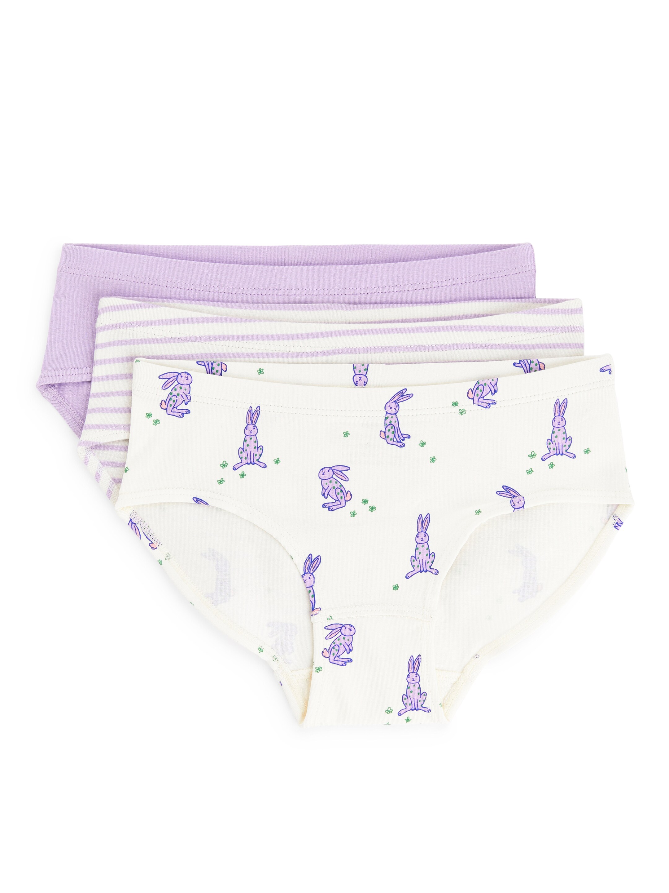 Visualizza immagine più grande: Set da 3 slip in jersey di cotone - Bianco/Lilla - BAMBINO | H&M IT 1