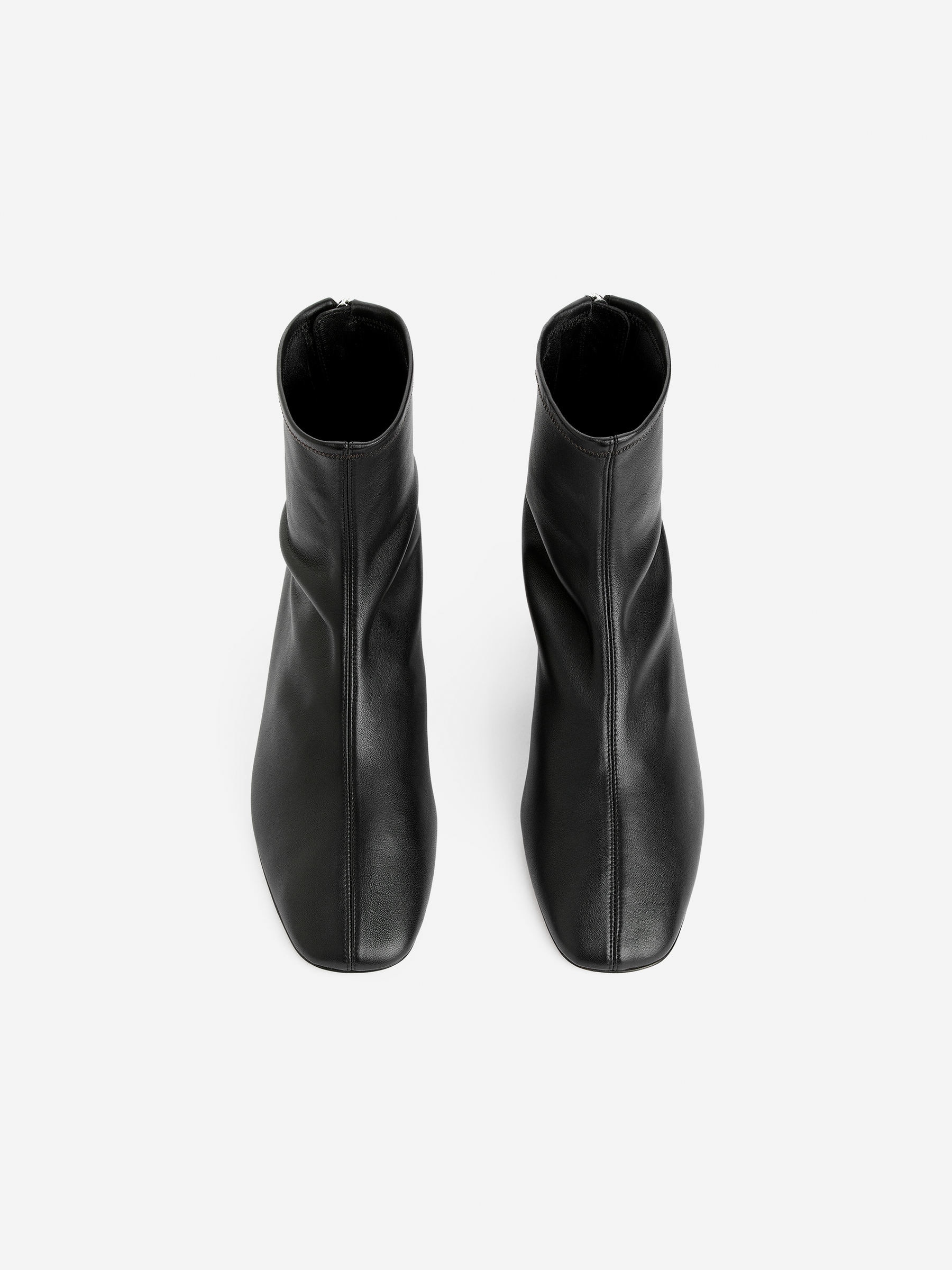 Stretch-Leather Sock Boots - Black - women - StillMedia/DescriptiveStillLife - 4