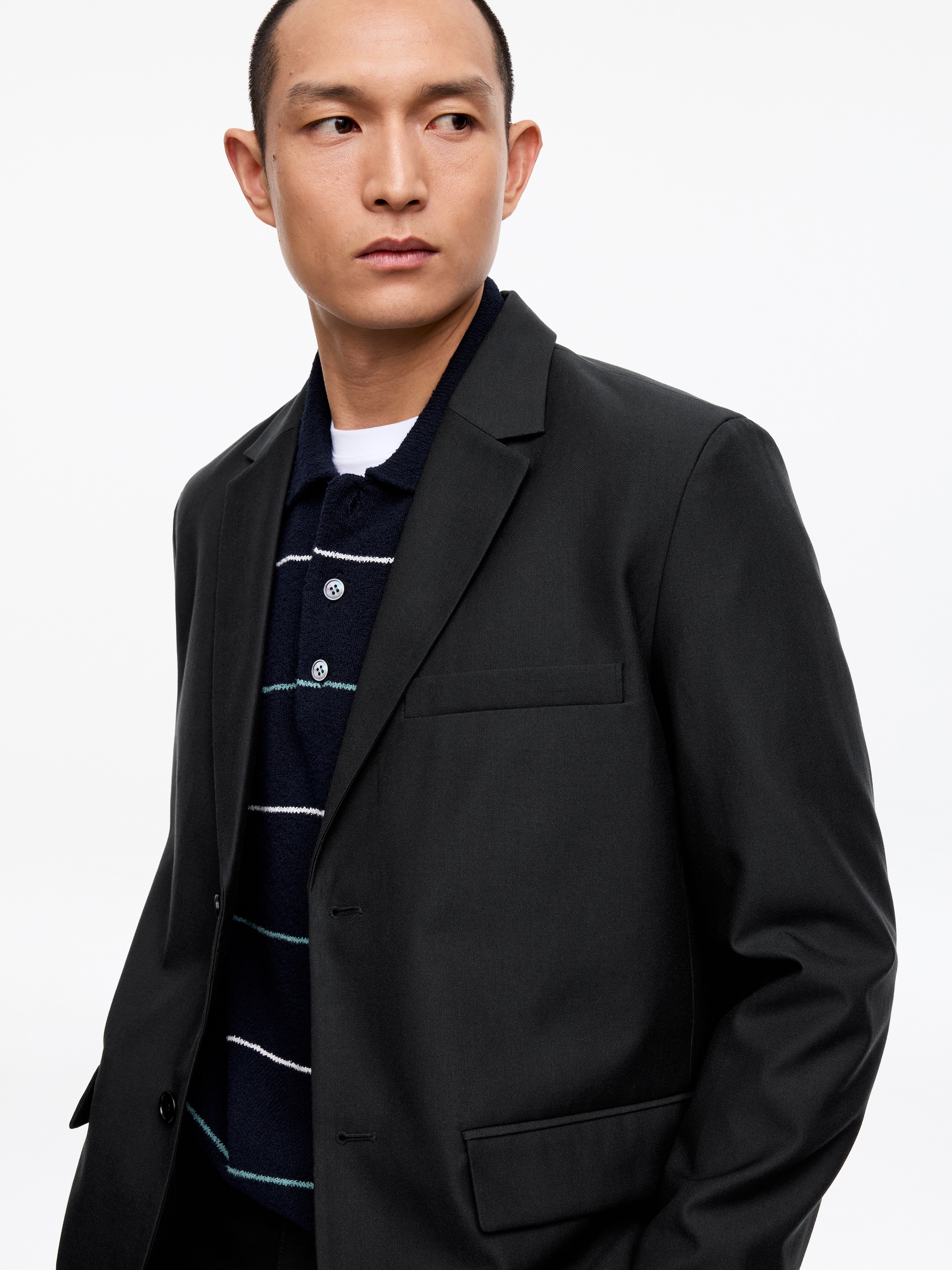 Blazer aus Wolle und Baumwolle - Schwarz - Regular Fit - Herren - StillMedia/Lookbook - 3