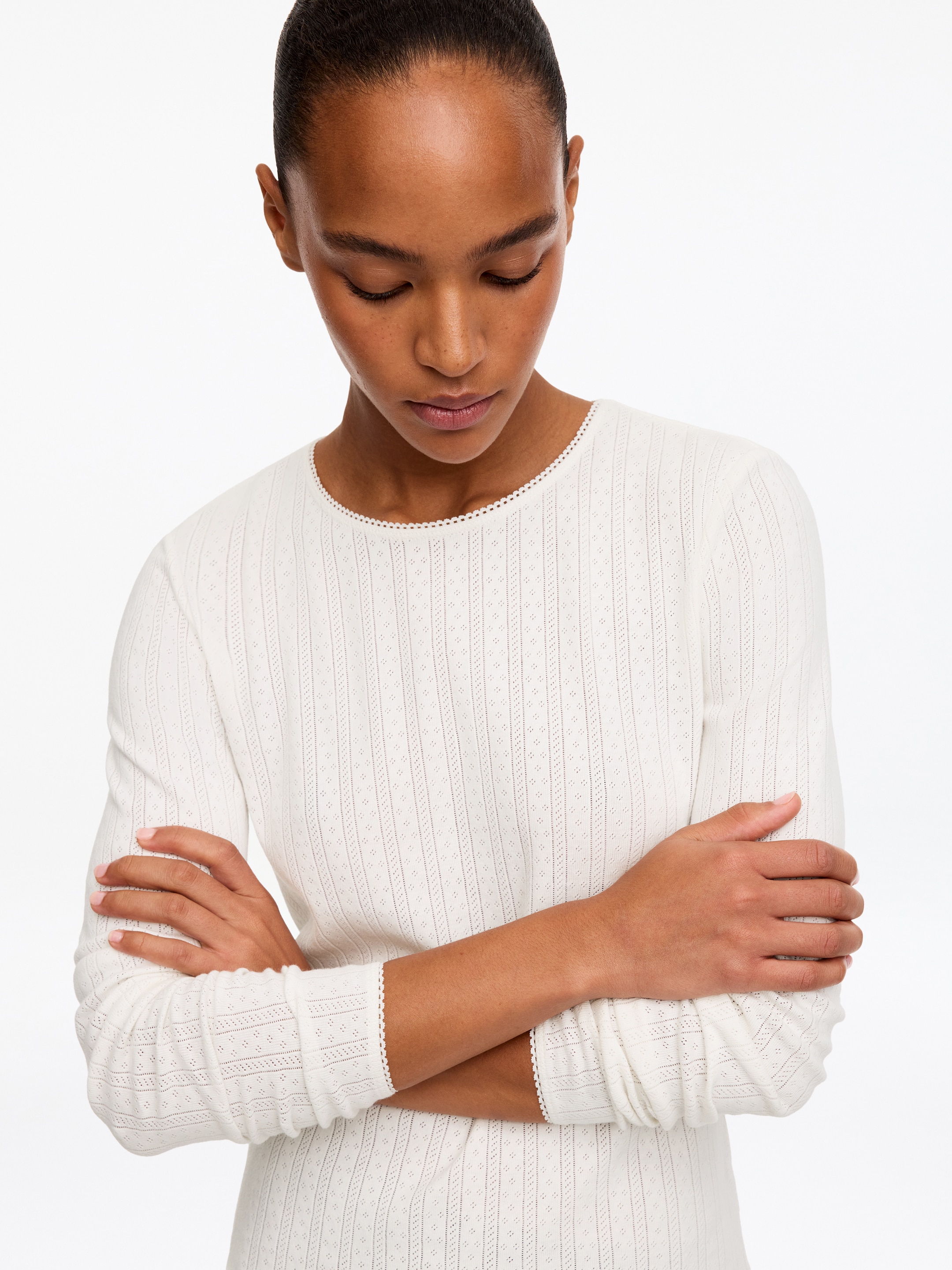 Top con calados - Blanco - Corte ajustado - women - StillMedia/Lookbook - 5
