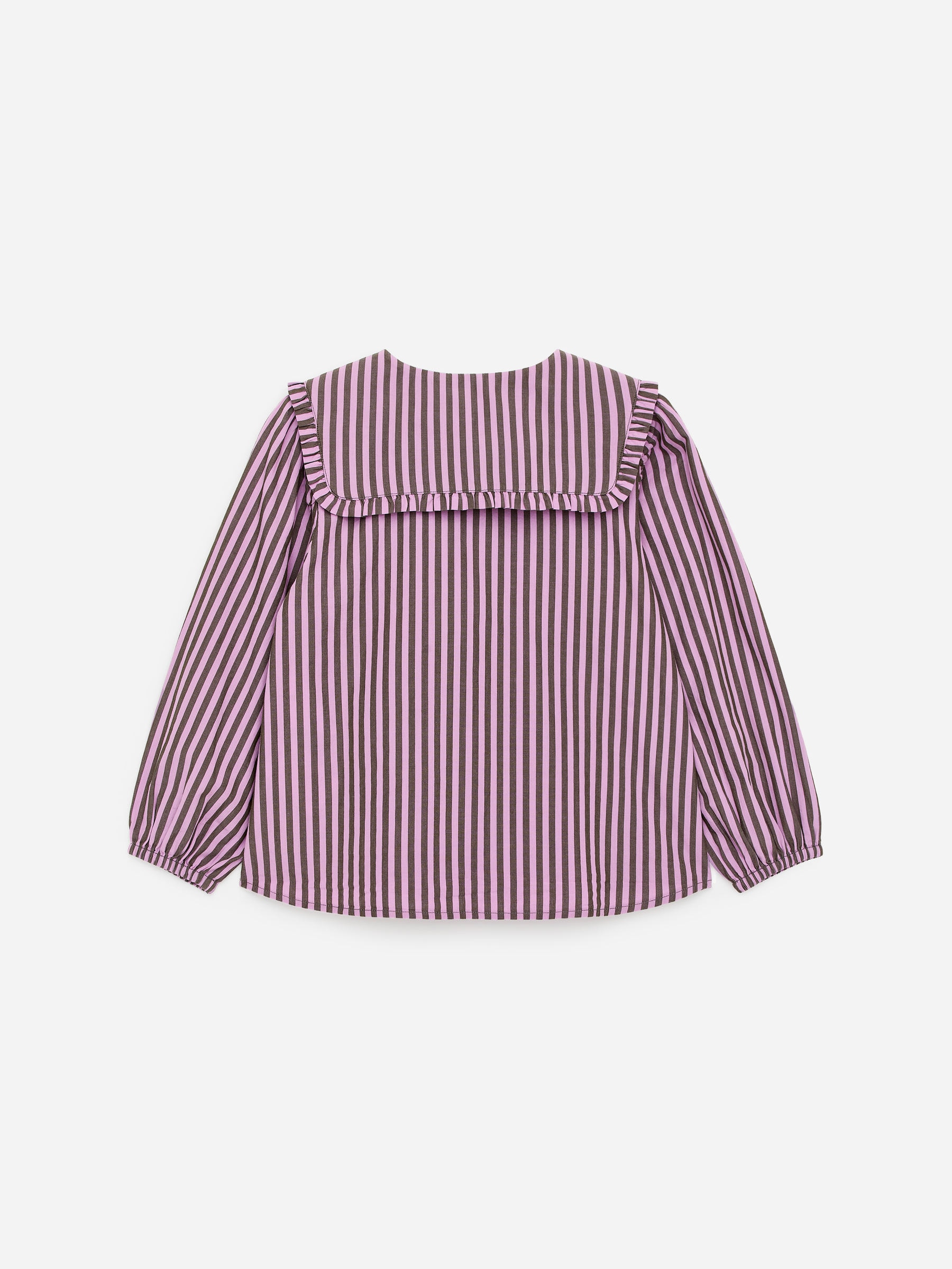 Frill-Collar Blouse - Lilac/Khaki Green - Regular fit - Children - StillMedia/DescriptiveStillLife - 2