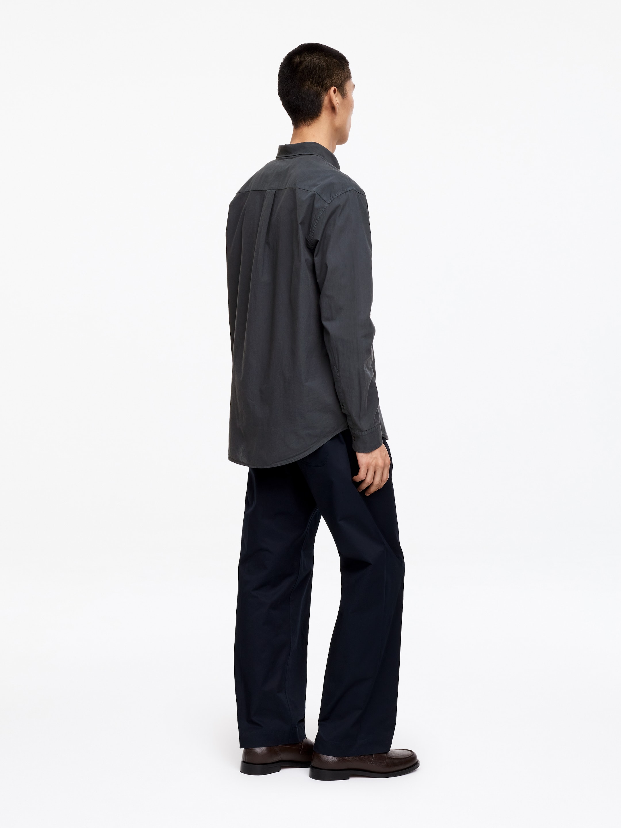 Relaxed Poplin Shirt - Dark Blue - Relaxed fit - Men - StillMedia/Lookbook - 7