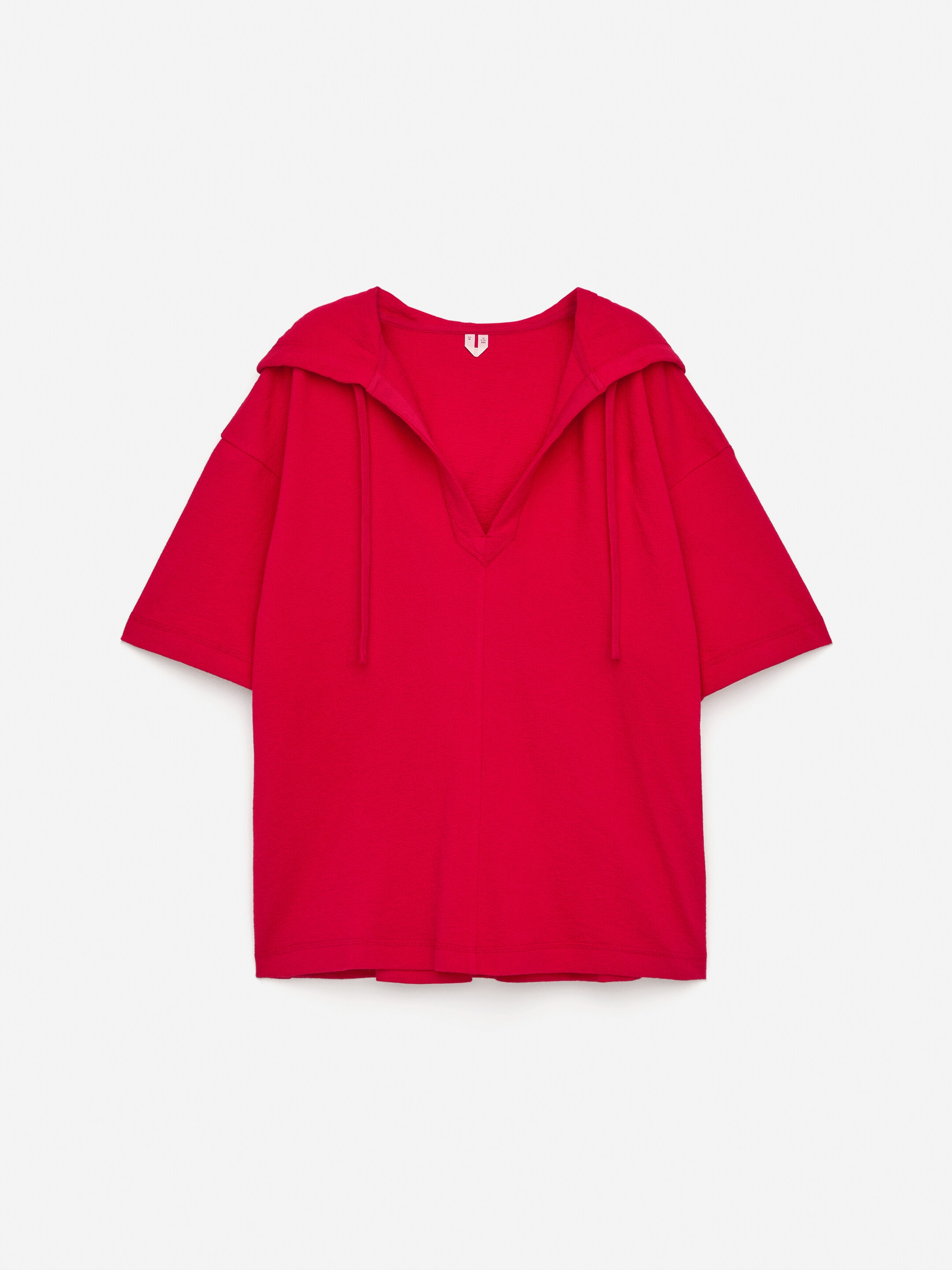 Ver imagem maior: Top com capuz em tecido turco - Vermelho - SENHORA | H&M PT 5