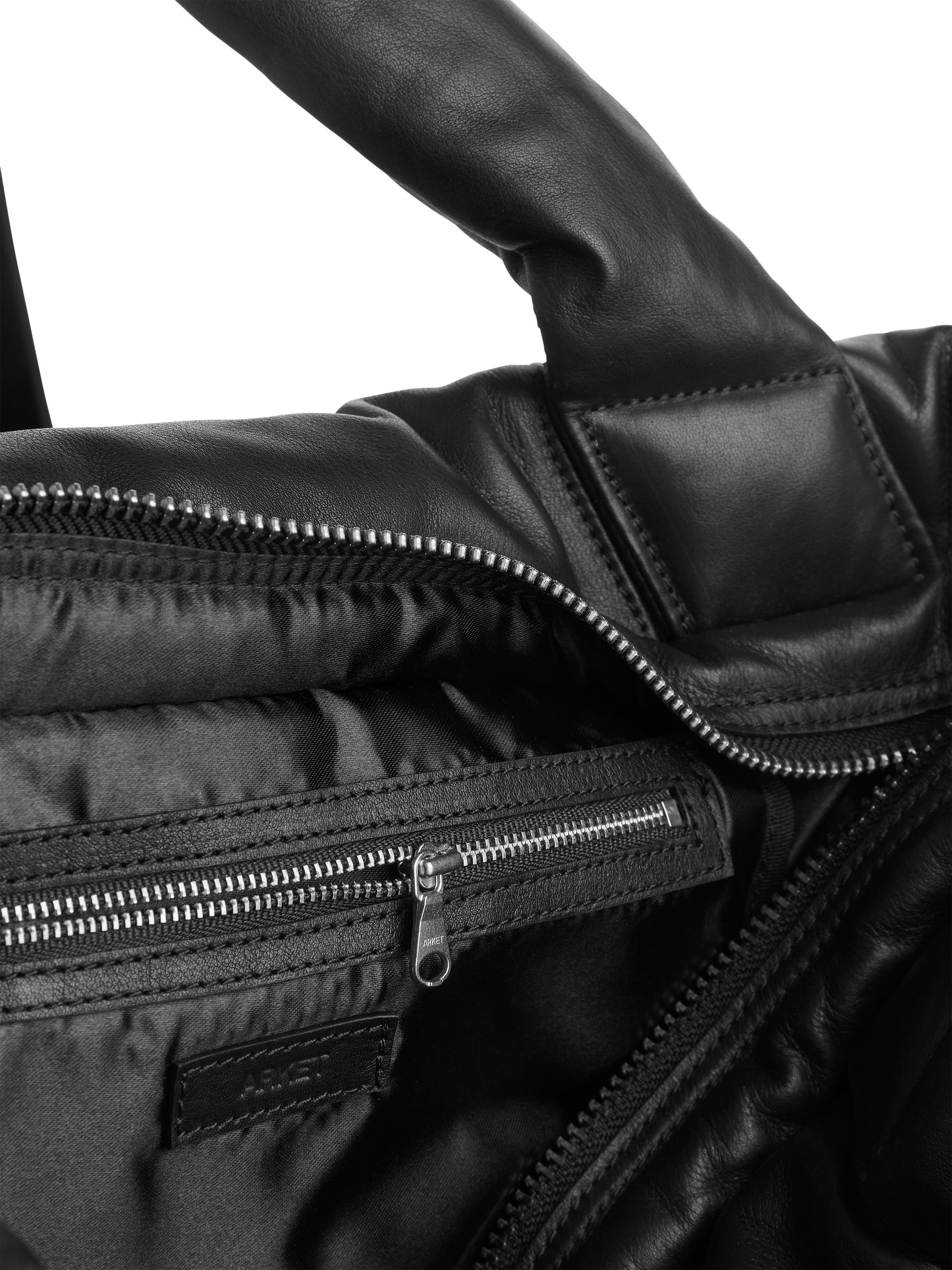 Bolso tipo tote mediano de piel - Negro - Women - StillMedia/DescriptiveDetail - 5