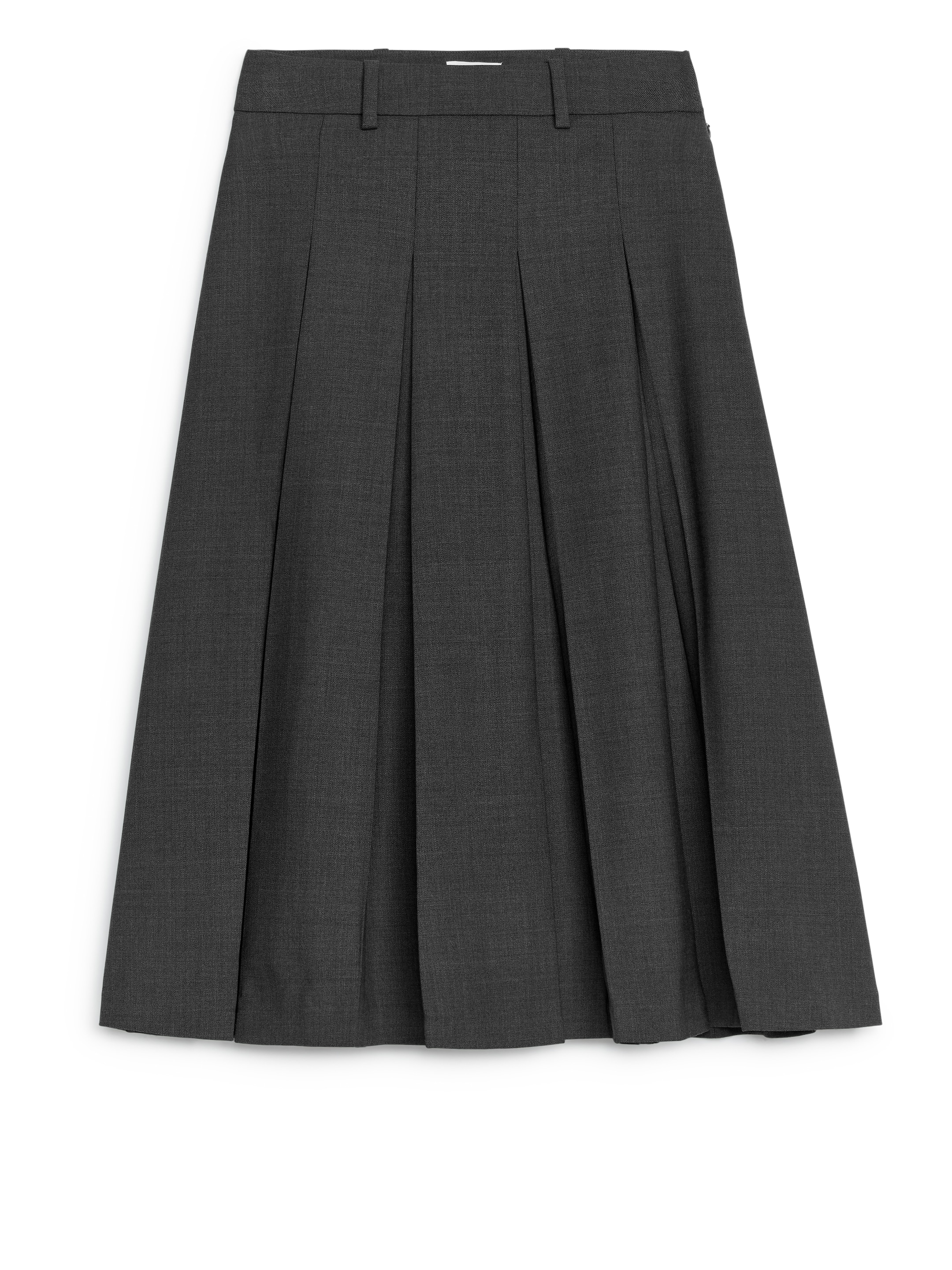 Grösseres Bild ansehen: Faltenrock aus Wollmischung - Dunkelgrau - DAMEN | H&M CH 1