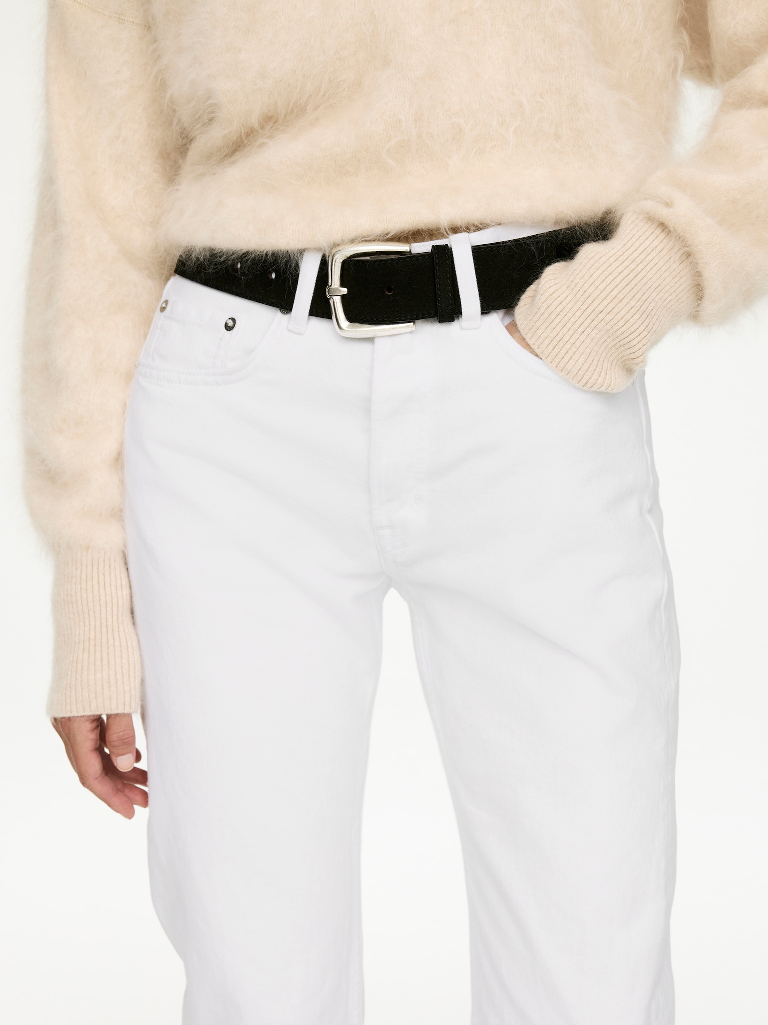 SNOW Straight Jeans - White/Dusty Blue - 4