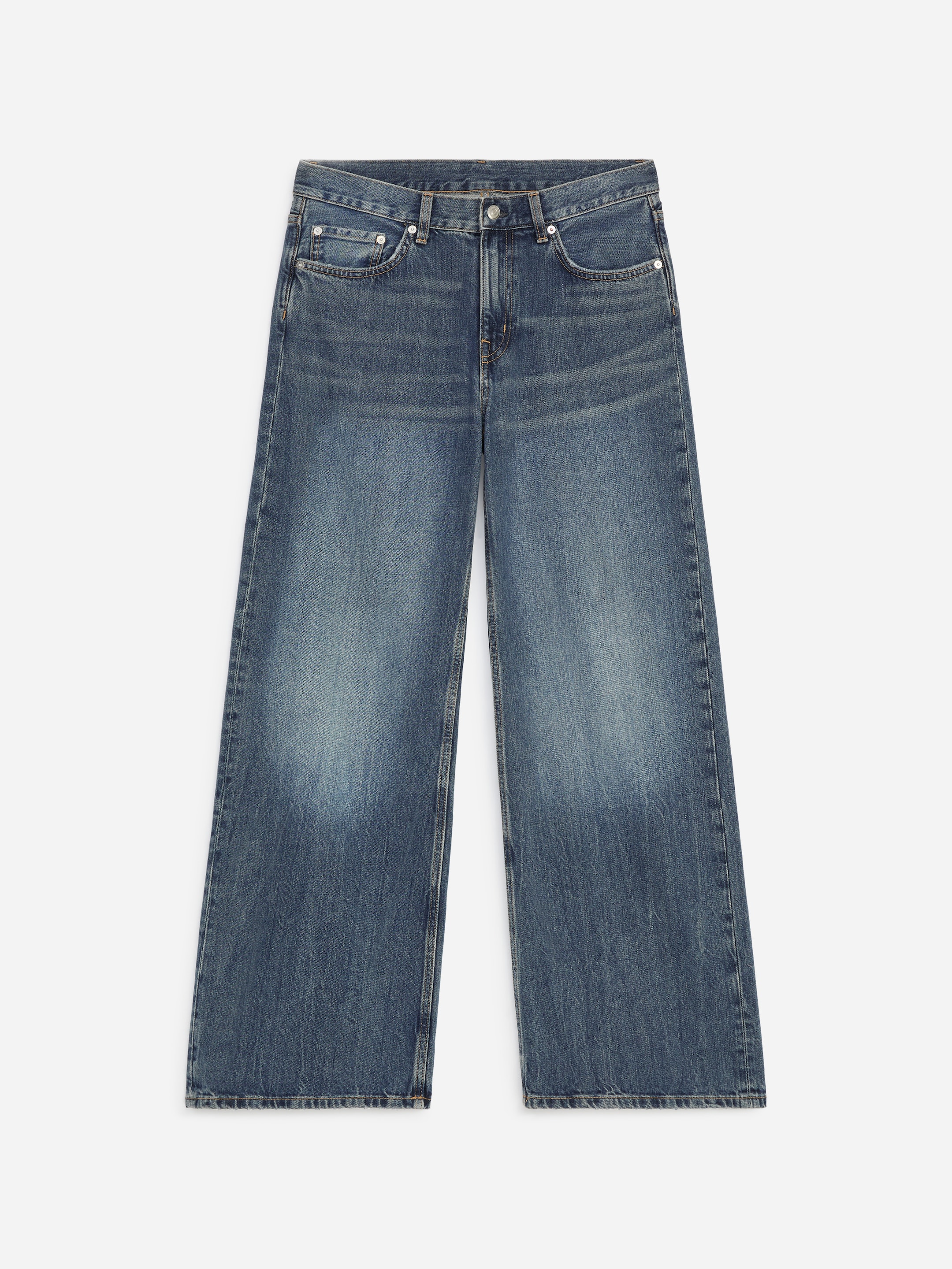 Jeans ELM flared a vita alta - Blu grigiastro - Loose fit - women - StillMedia/DescriptiveStillLife - 1