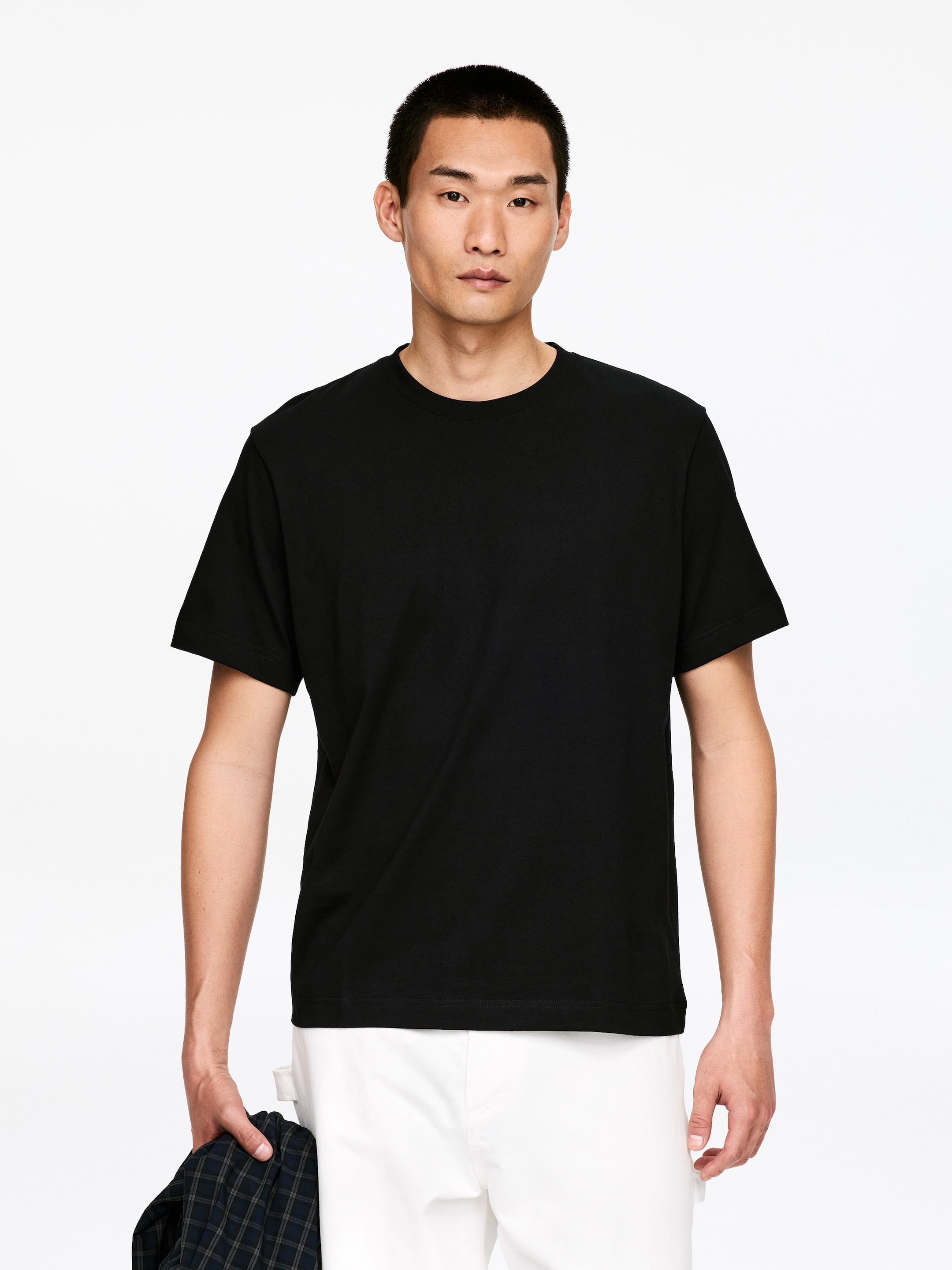 Zobrazit větší obrázek: Tričko 220 GSM Relaxed - Black - MUŽI | H&M CZ 1