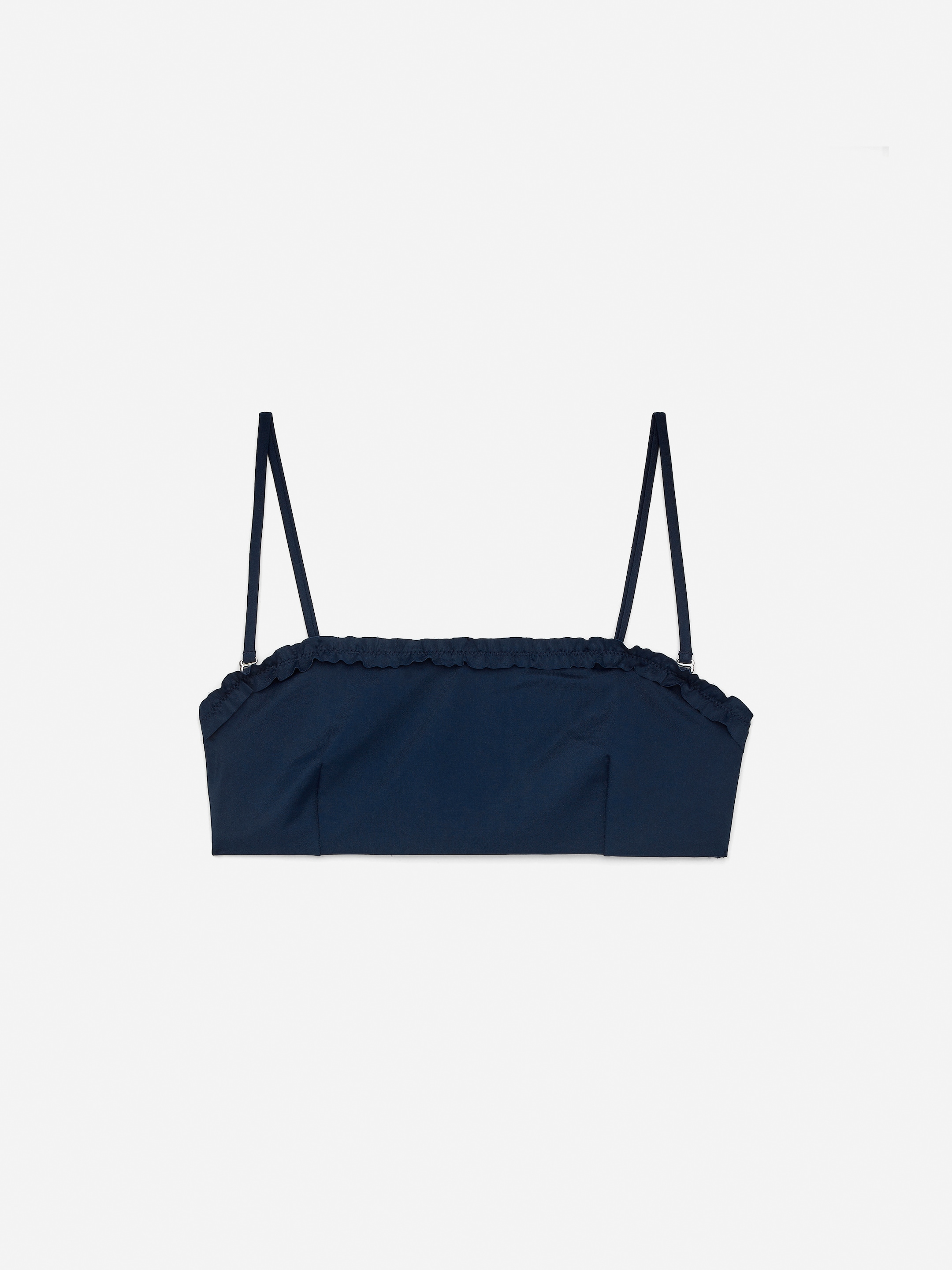 Frill Bikini Top-Blue-15465