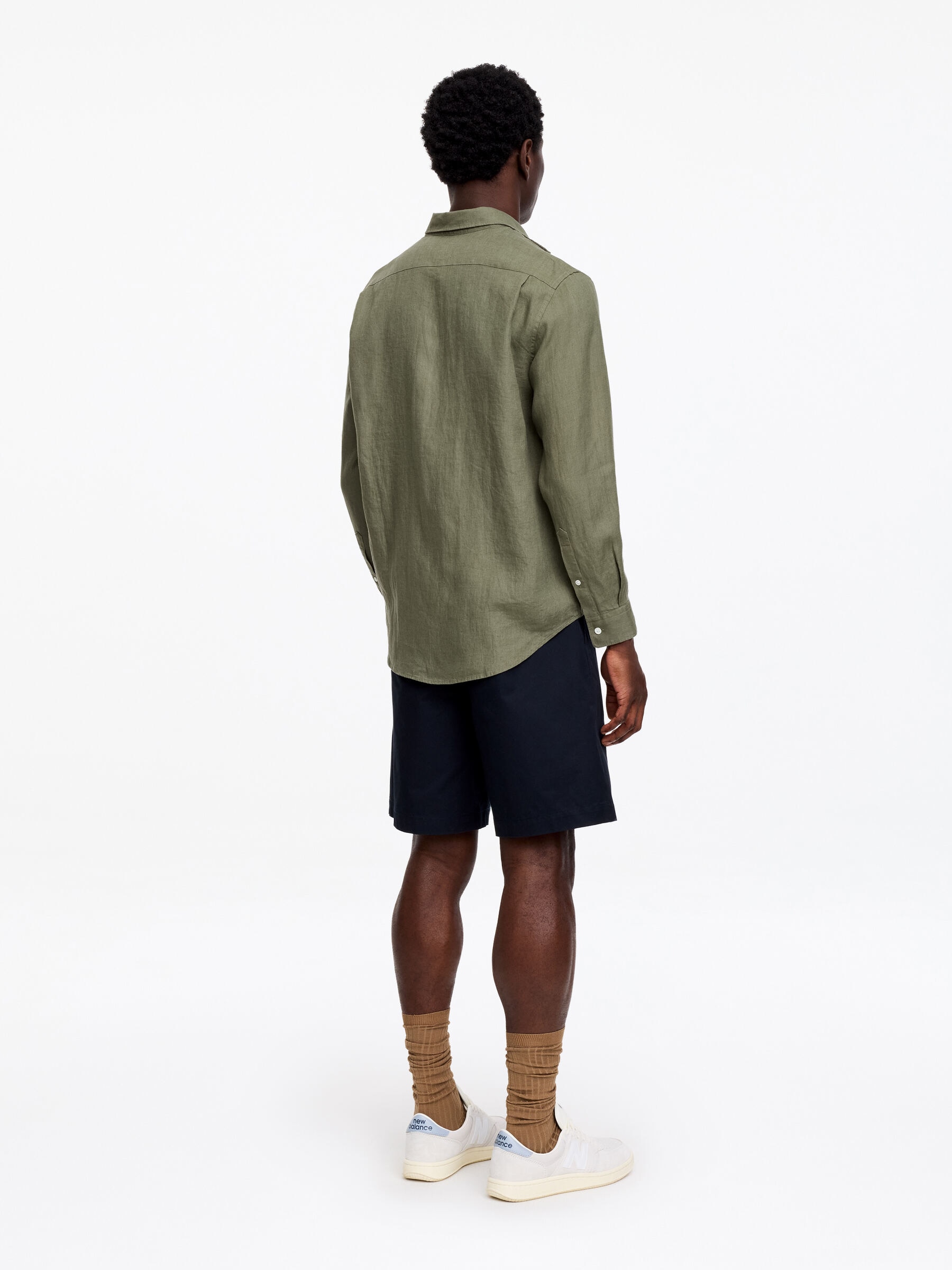 Linen Shirt - Khaki Green - Regular fit - Men - StillMedia/Lookbook - 6