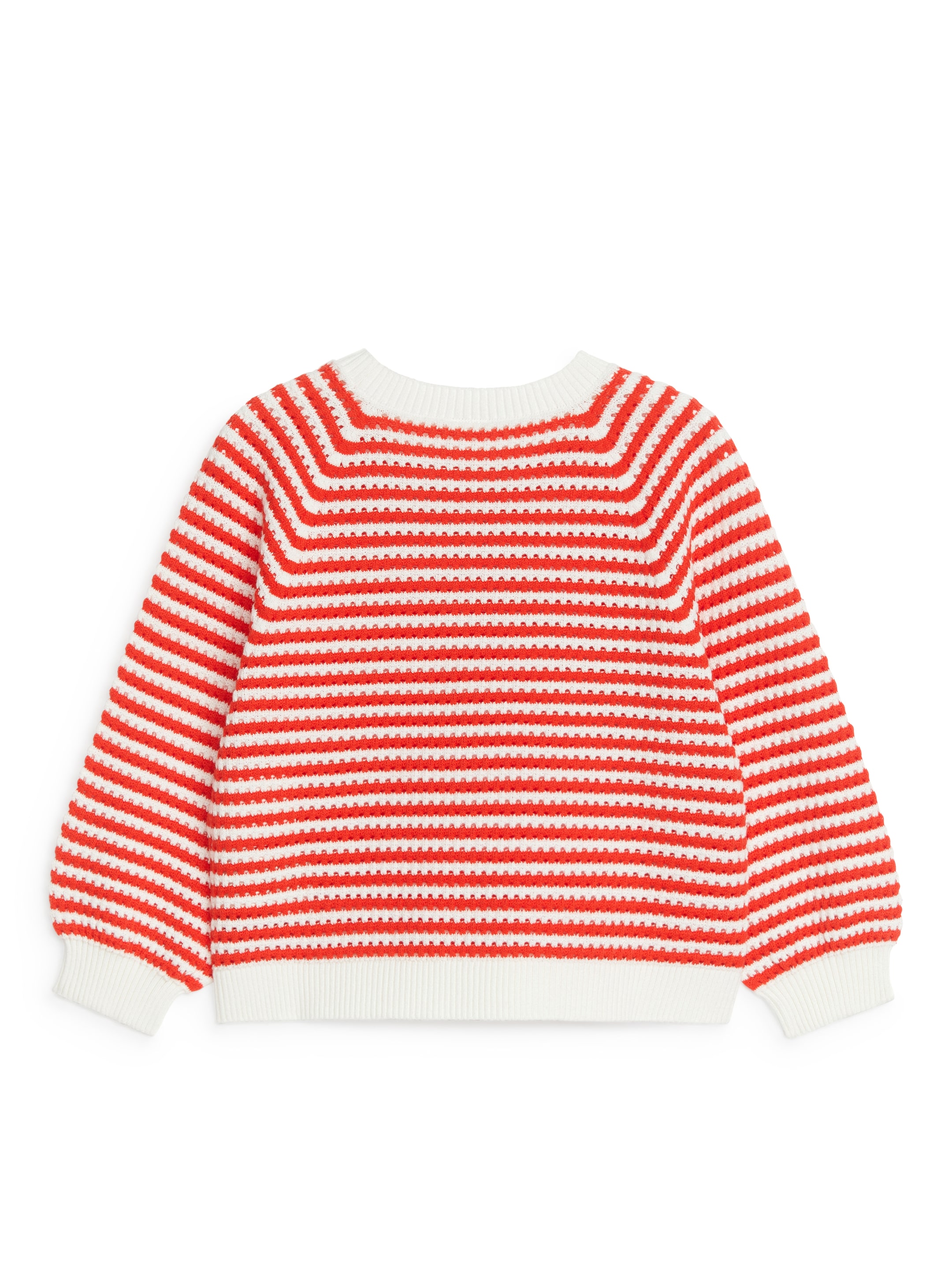 Pointellestickad tröja - Vit/röd - Regular fit - Children - StillMedia/DescriptiveStillLife - 2