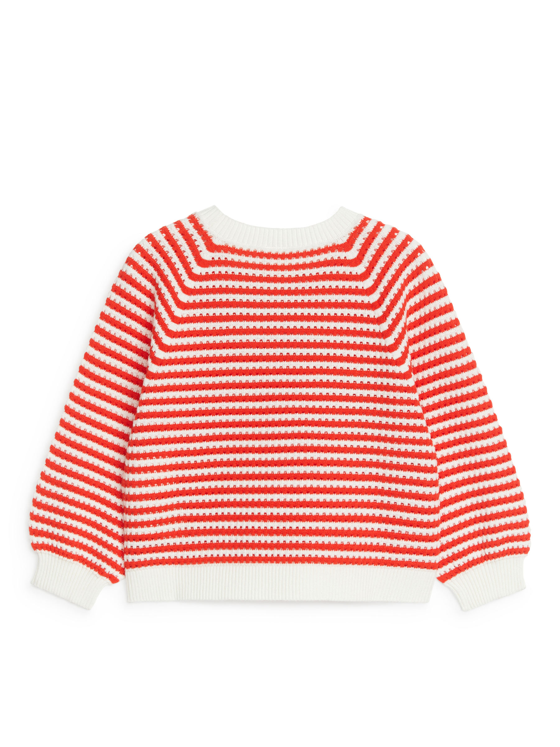 Pointelle-Pullover - Weiß/Rot - Regular Fit - Kinder - StillMedia/DescriptiveStillLife - 2