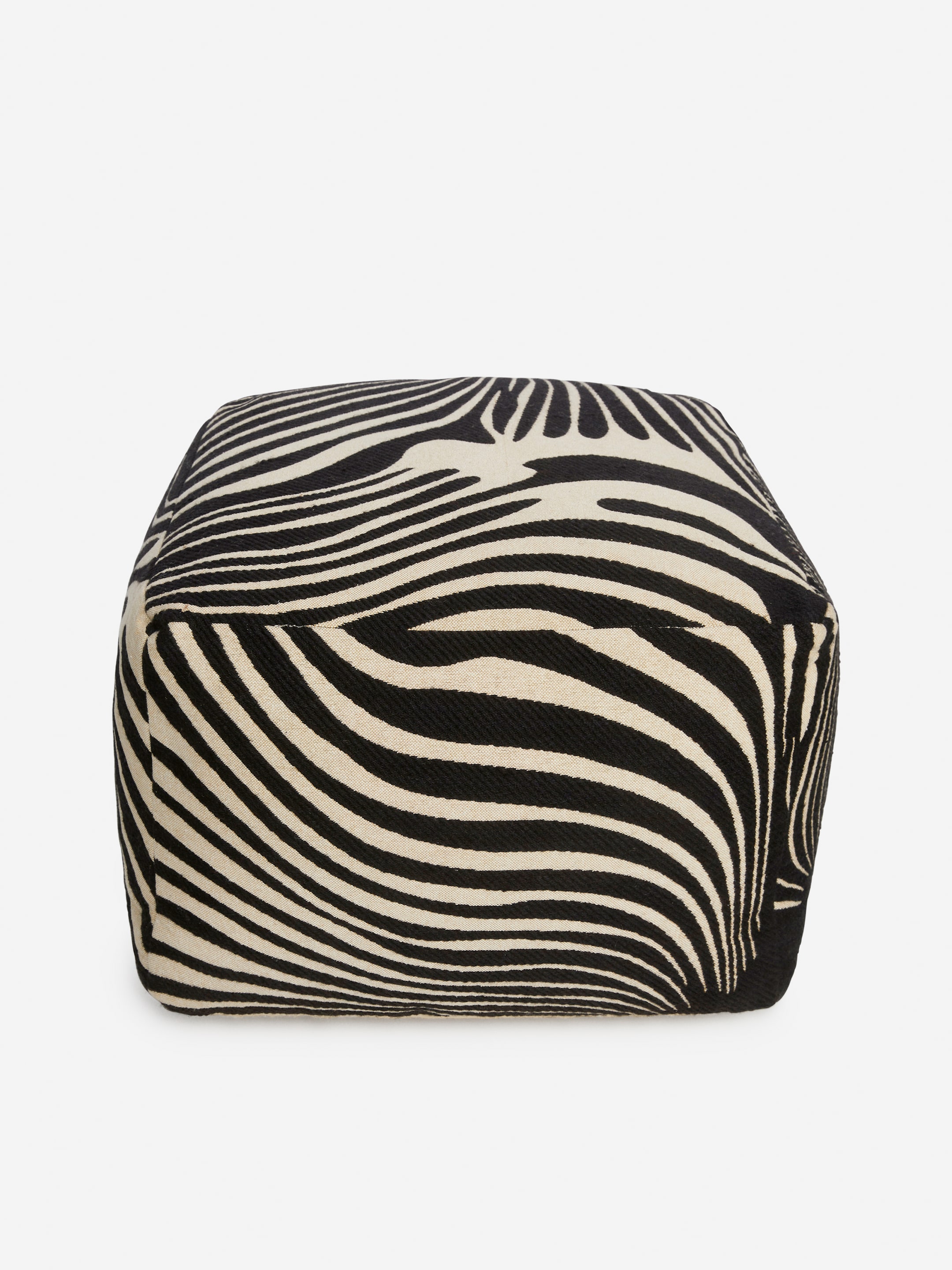 Ingrandisci l'immagine: Cotton-Wool Pouffe - Black/Beige - HOME | H&M CH 2