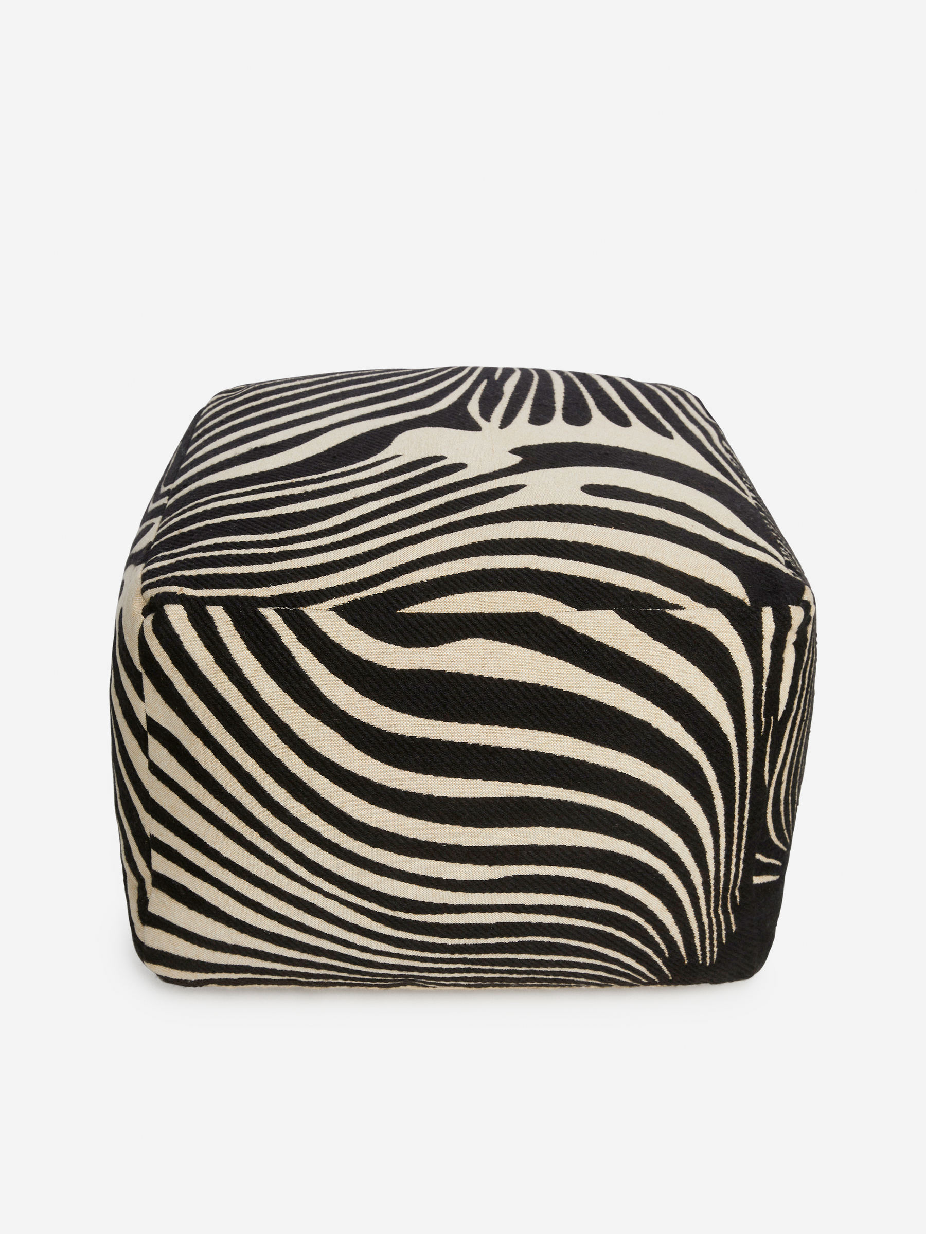 Cotton-Wool Pouffe - Black/Beige - Homeware - StillMedia/DescriptiveStillLife - 2
