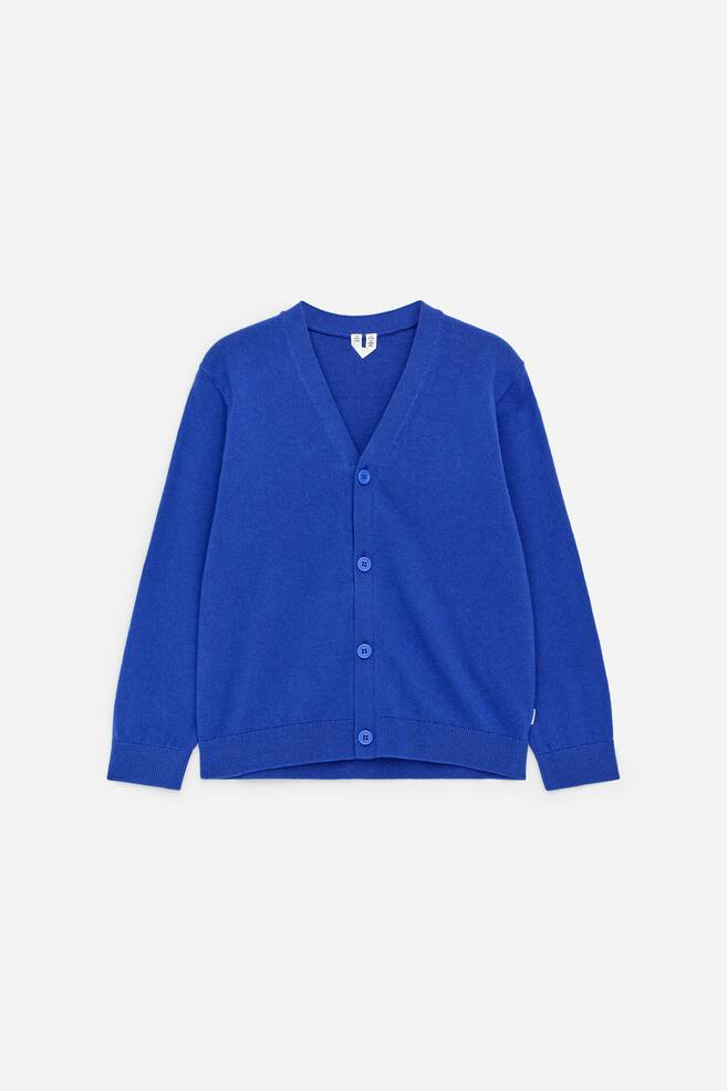 Cotton-Wool Cardigan - Bright Blue/Green/Blue - 1
