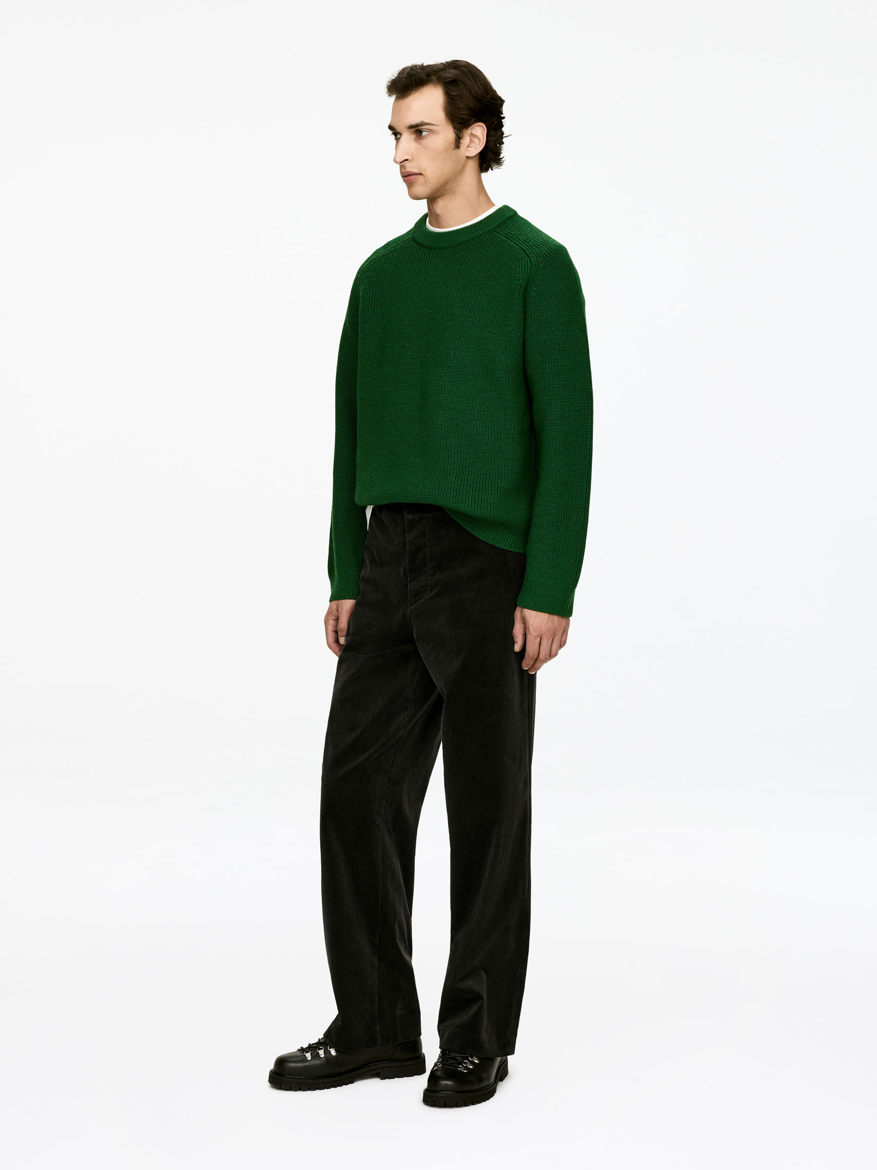 Relaxed Corduroy Trousers - Dark Green - Relaxed fit - Men - StillMedia/Lookbook - 5