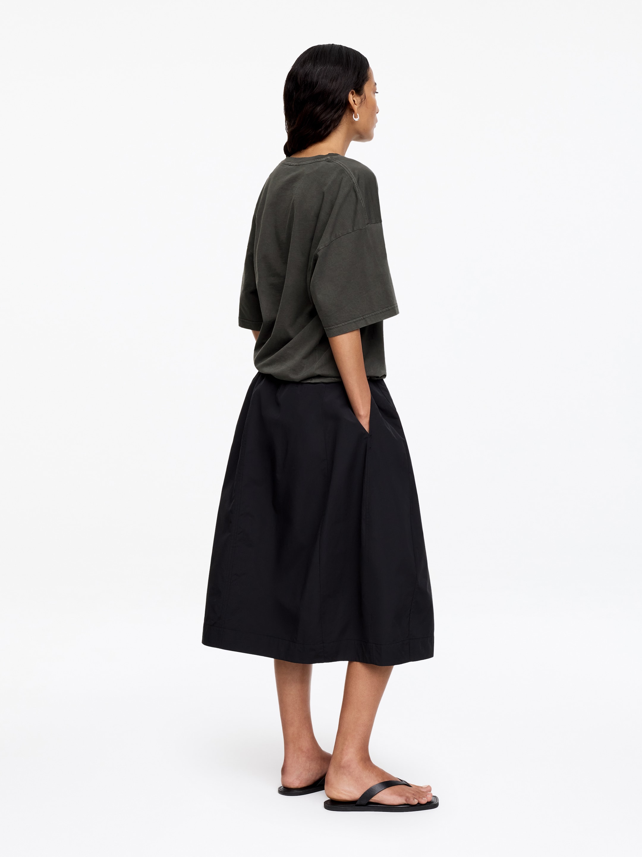 Oversized-T-Shirt - Verwaschenes Schwarz - Oversize - Women - StillMedia/Lookbook - 3