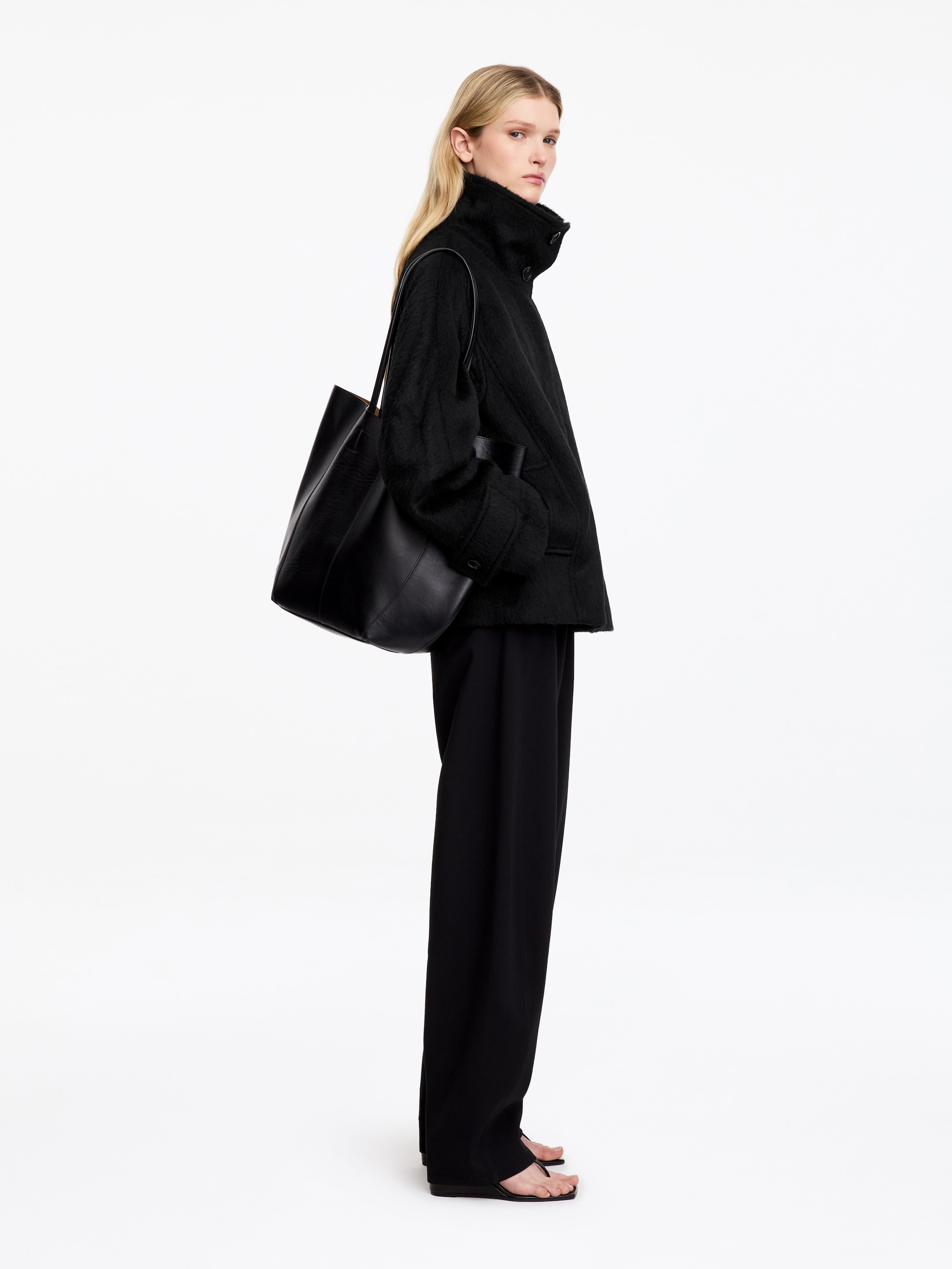 Wool-Alpaca Blend Jacket - Black - Relaxed fit - women - StillMedia/Lookbook - 2