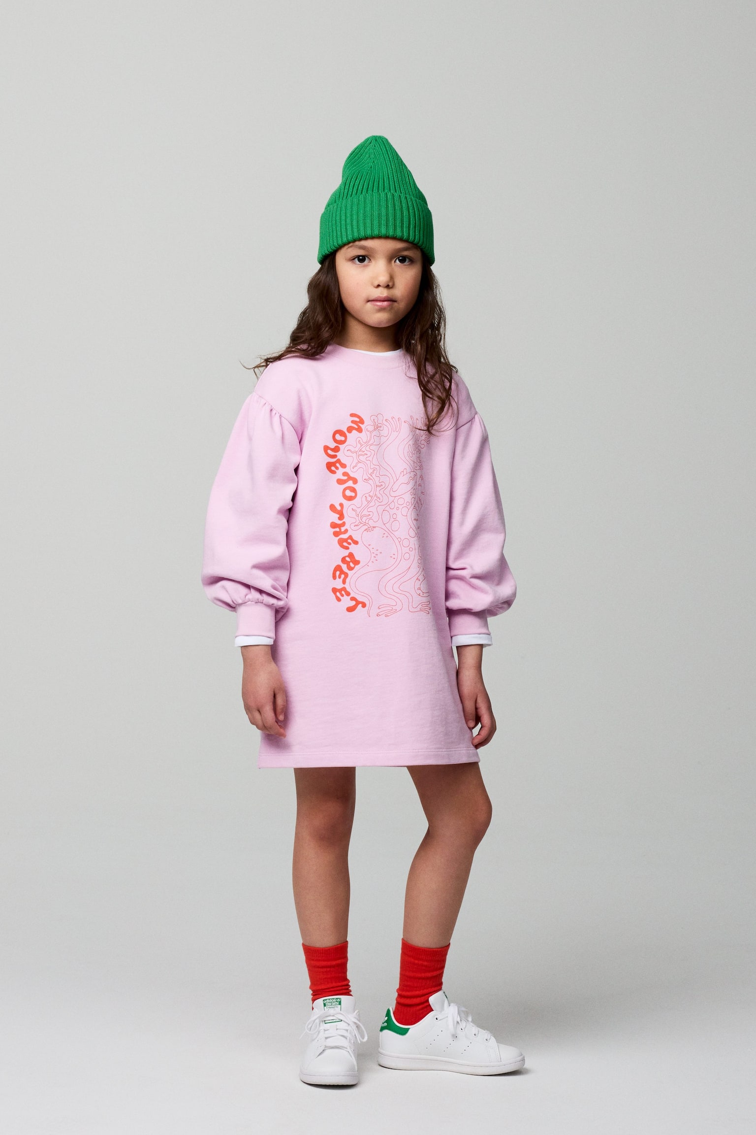 Sweatshirt-klänning - Rosa - 2