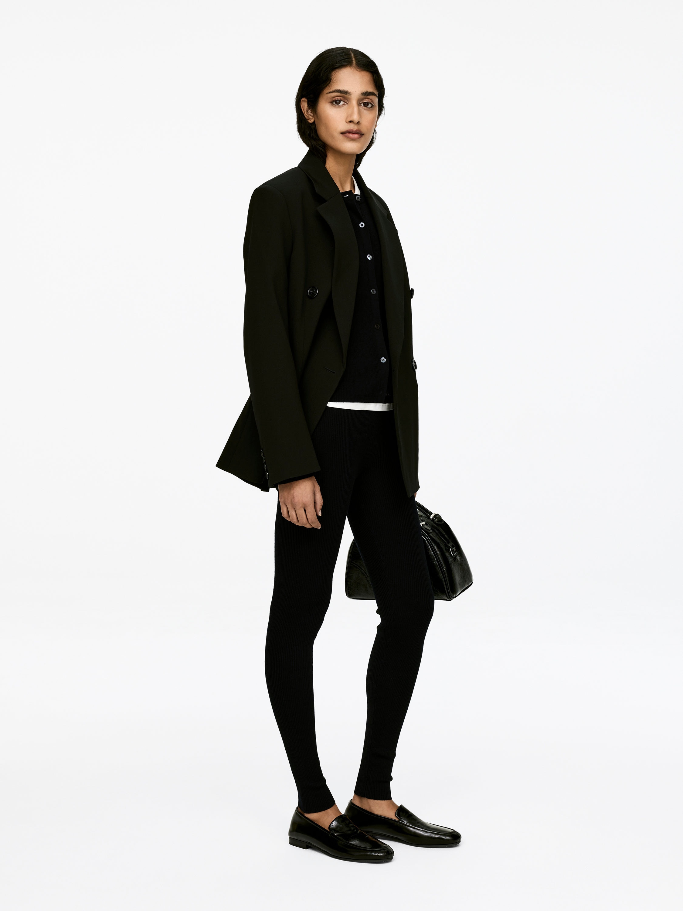 Merino-Blend Rib Leggings - Black - Slim fit - Women - StillMedia/Lookbook - 7