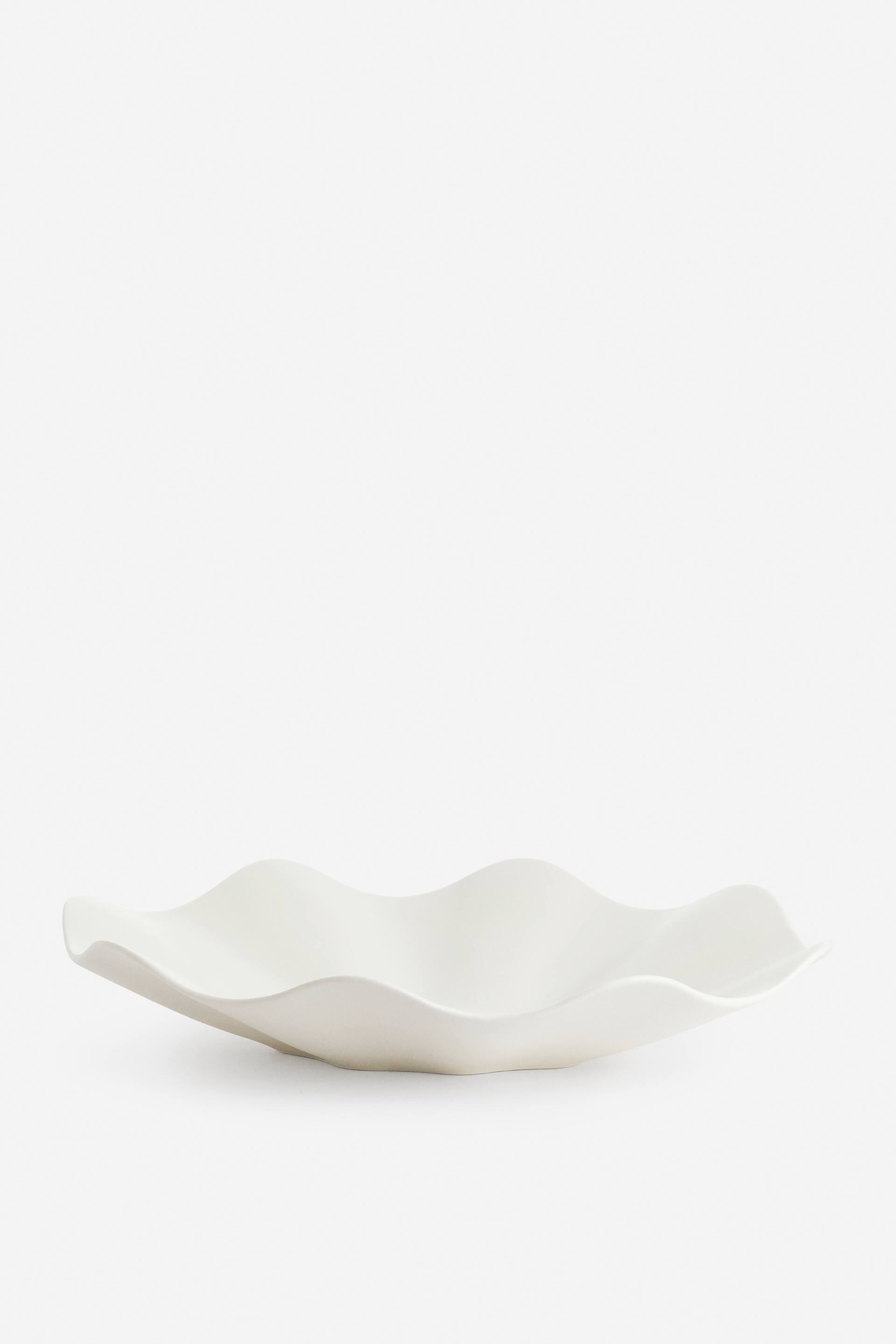 Se større billede: Bølget stentøjsskål - Hvid - Home All | H&M DK 1