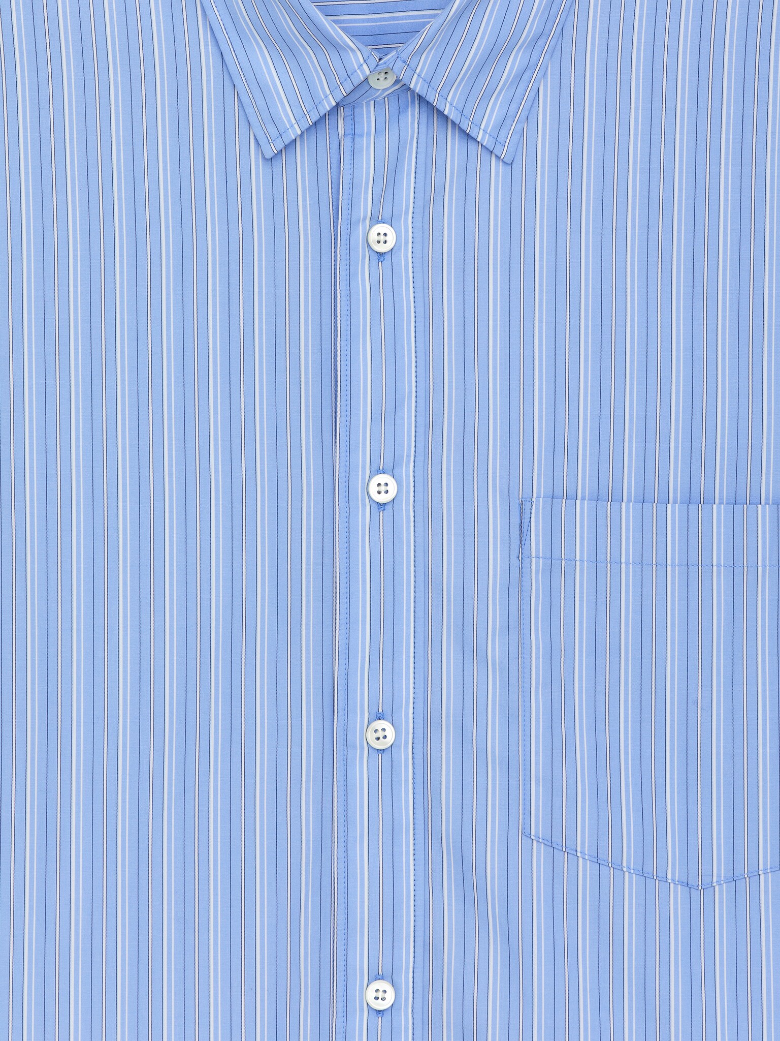 Chemise en popeline décontractée - Bleu/Blanc/Blanc/Blanc/Bleu/Blanc/Rayures/Bleu/Blanc - 4