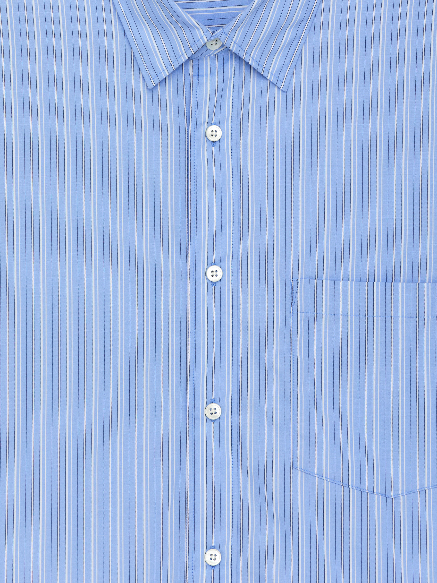 Poplinskjorta med avslappnad passform - Blå/vit - Loose fit - Men - StillMedia/DescriptiveDetail - 2