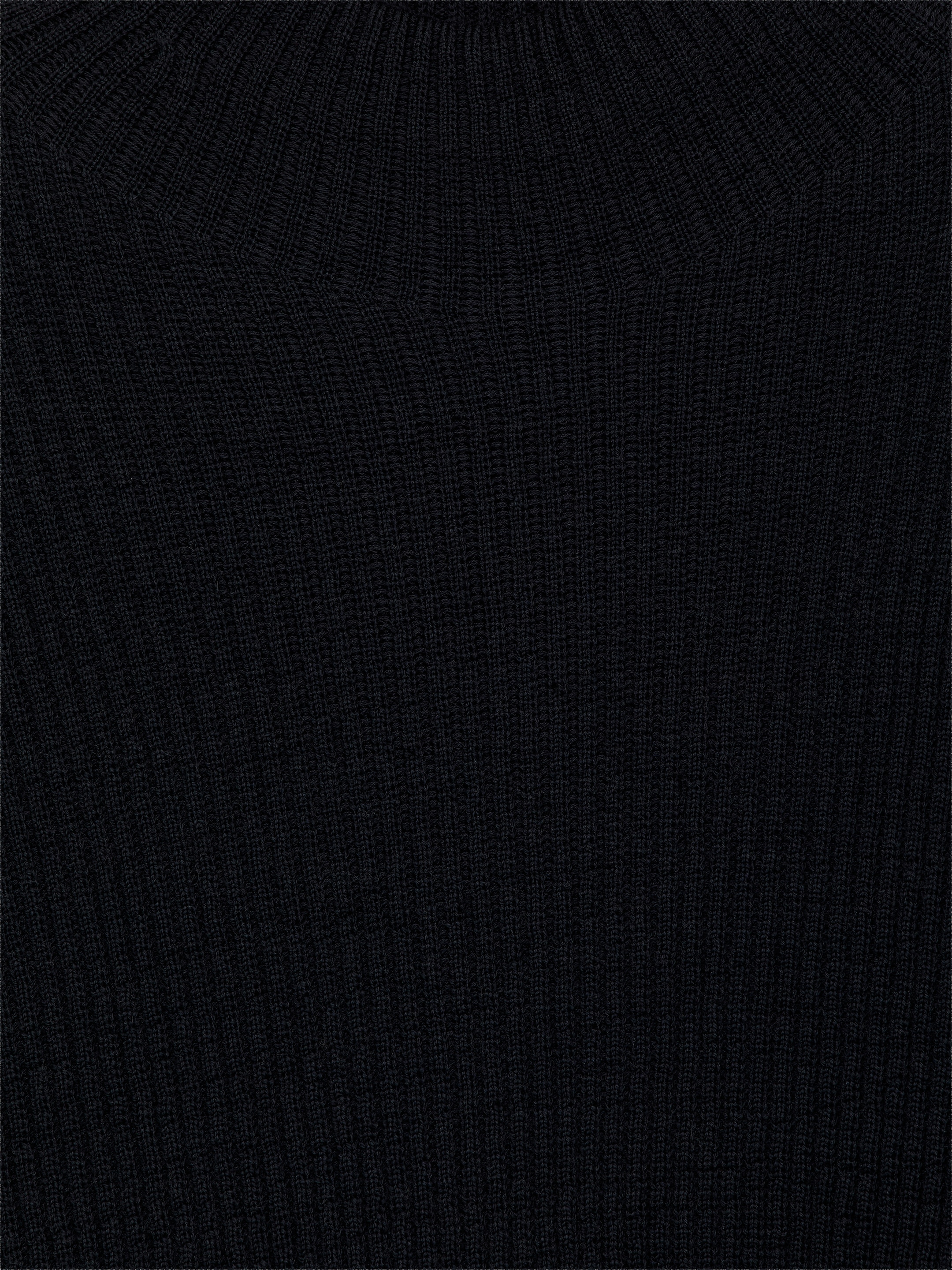 Wool Cotton Funnel-Neck Jumper - Dark Blue - Relaxed fit - Men - StillMedia/DescriptiveStillLife - 1